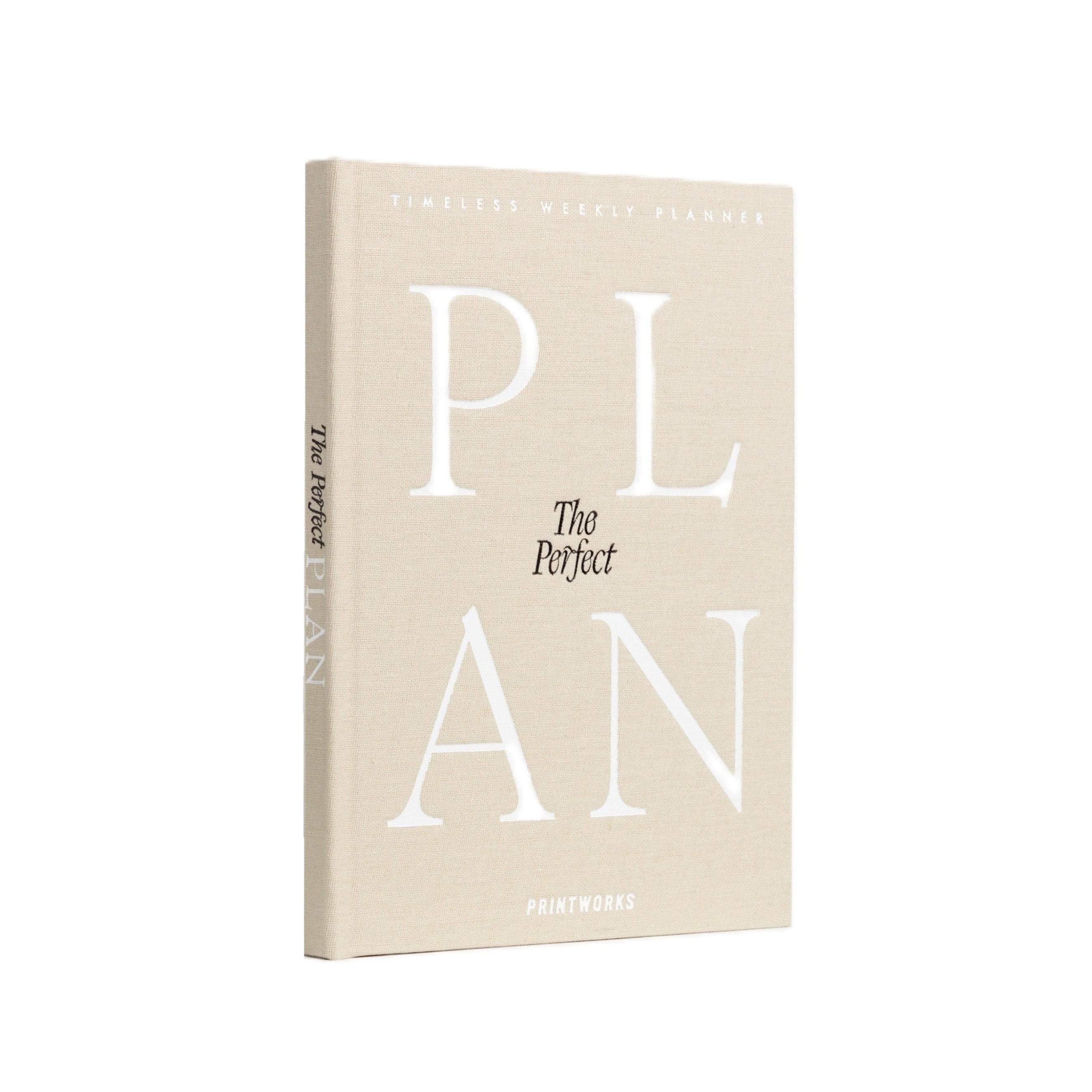 Týdenní plánovač THE PERFECT PLAN béžový s bílou
