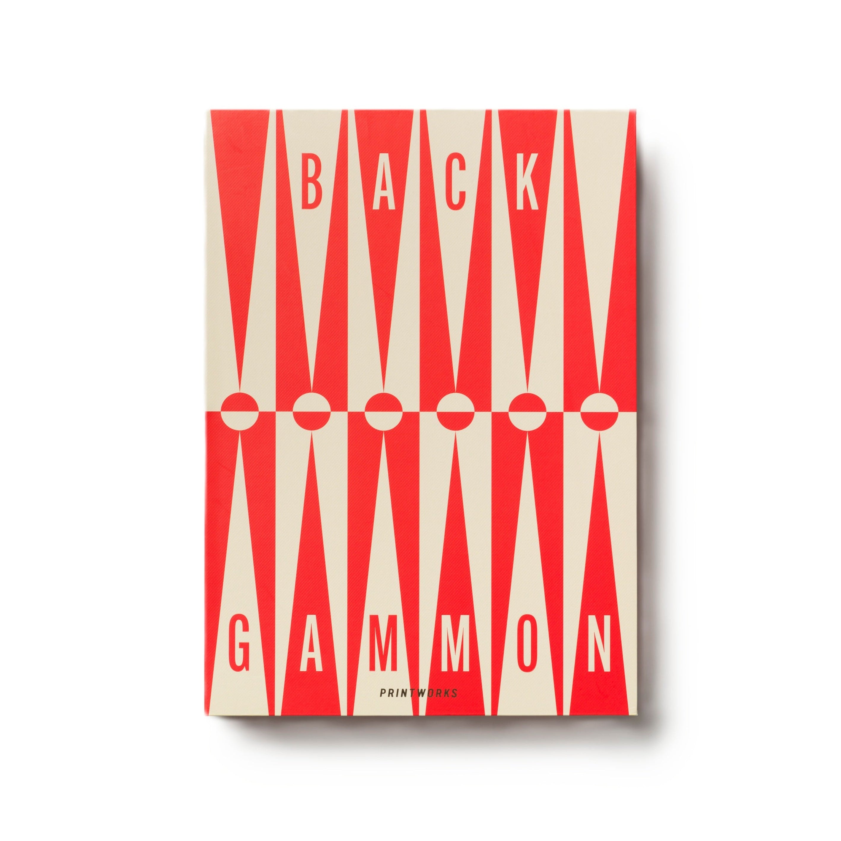 Sada na hru v backgammon ART OF BACKGAMMON červená s béžovou