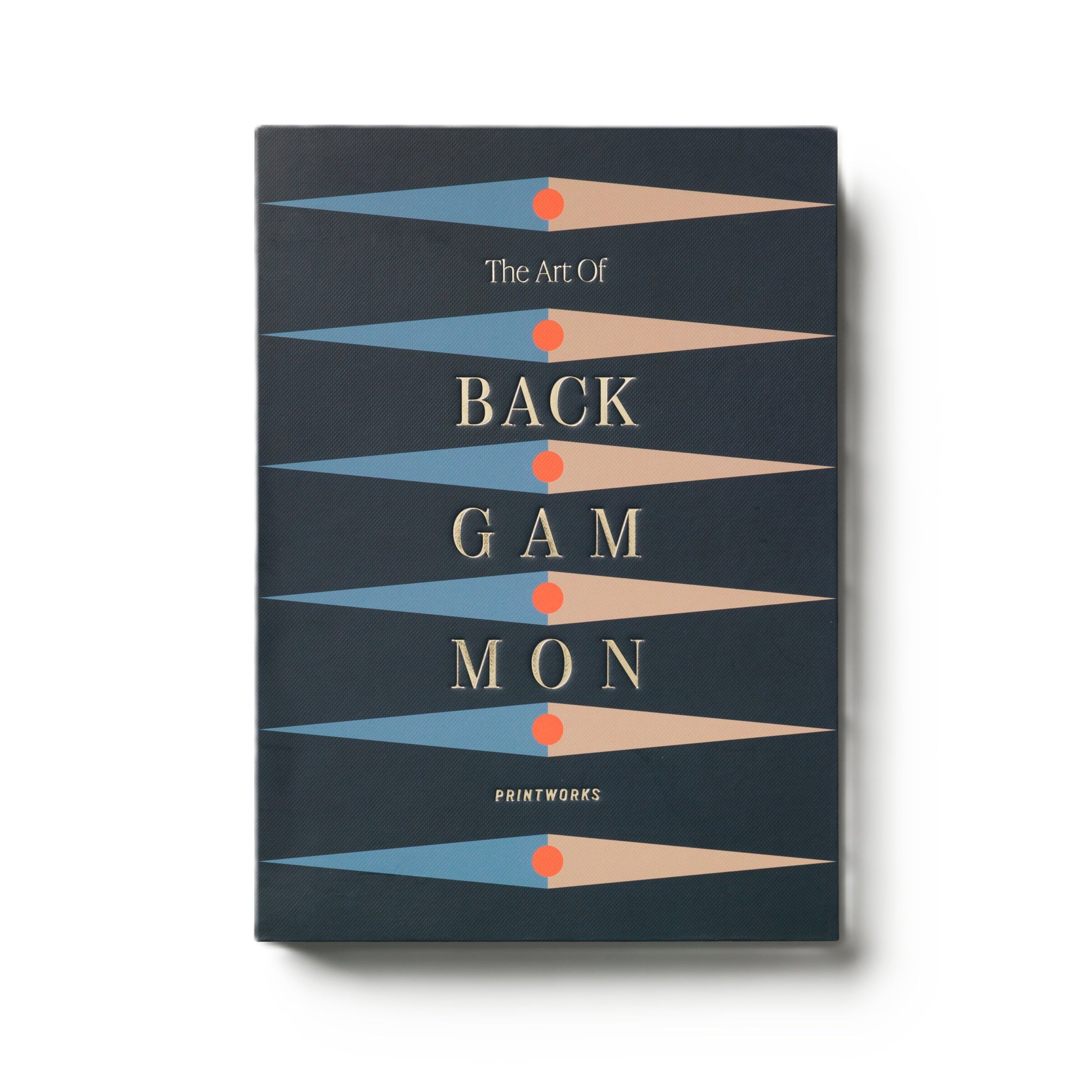 Sada na hru v backgammon ART OF BACKGAMMON šedá s modrou a oranžovou