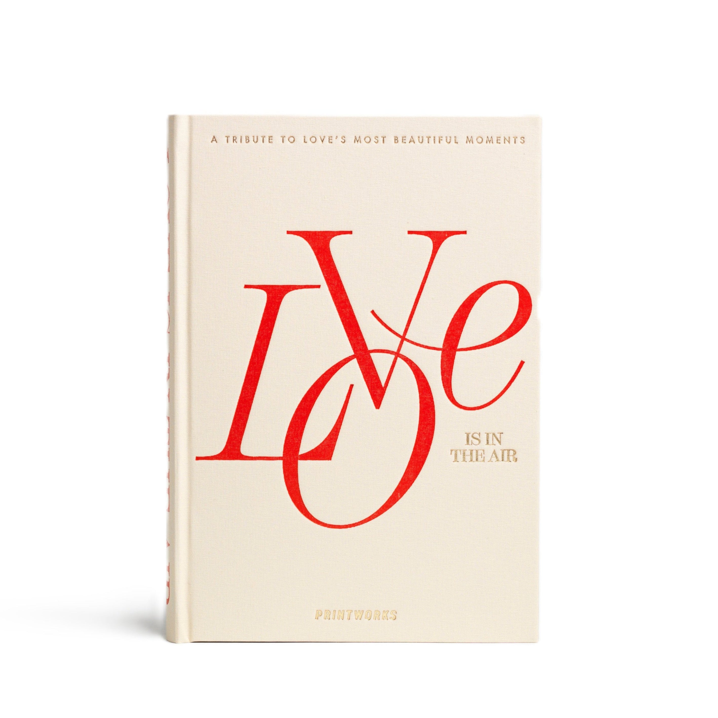 Album na fotografie LÁSKA JE VE VZDUCHU béžové s červenou