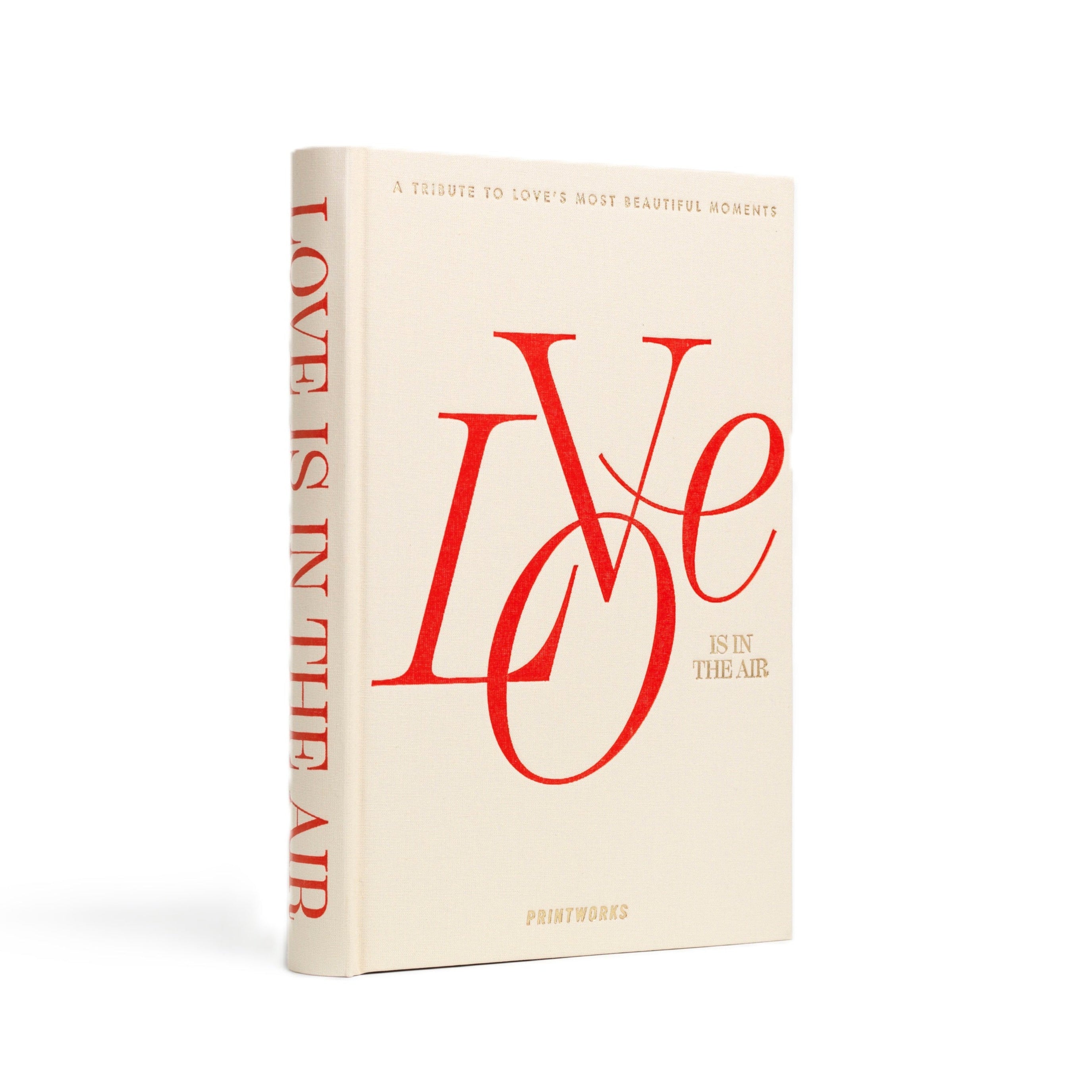 Album na fotografie LÁSKA JE VE VZDUCHU béžové s červenou