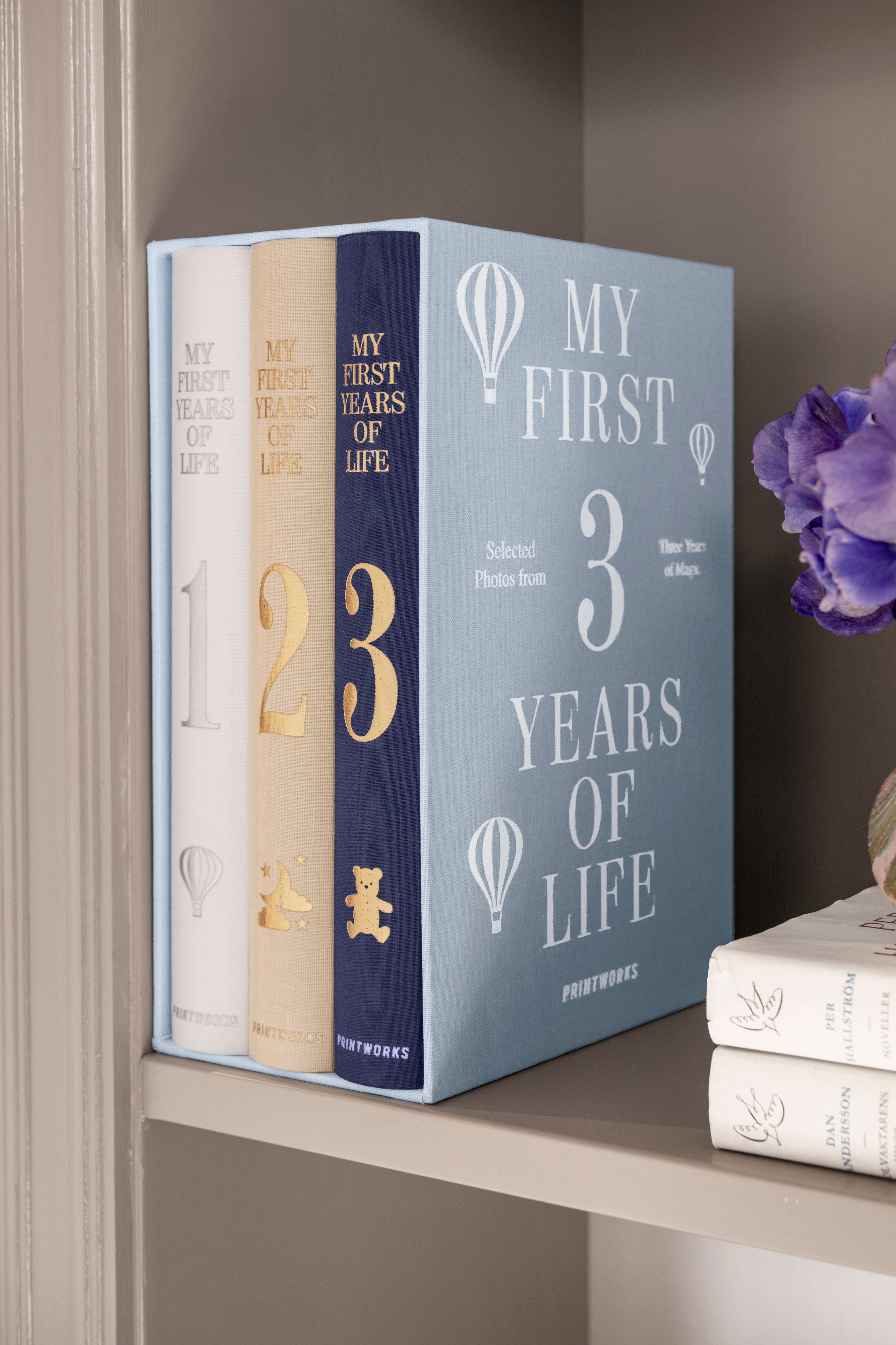 My First 3 Years of Life Photo Album Set Blue