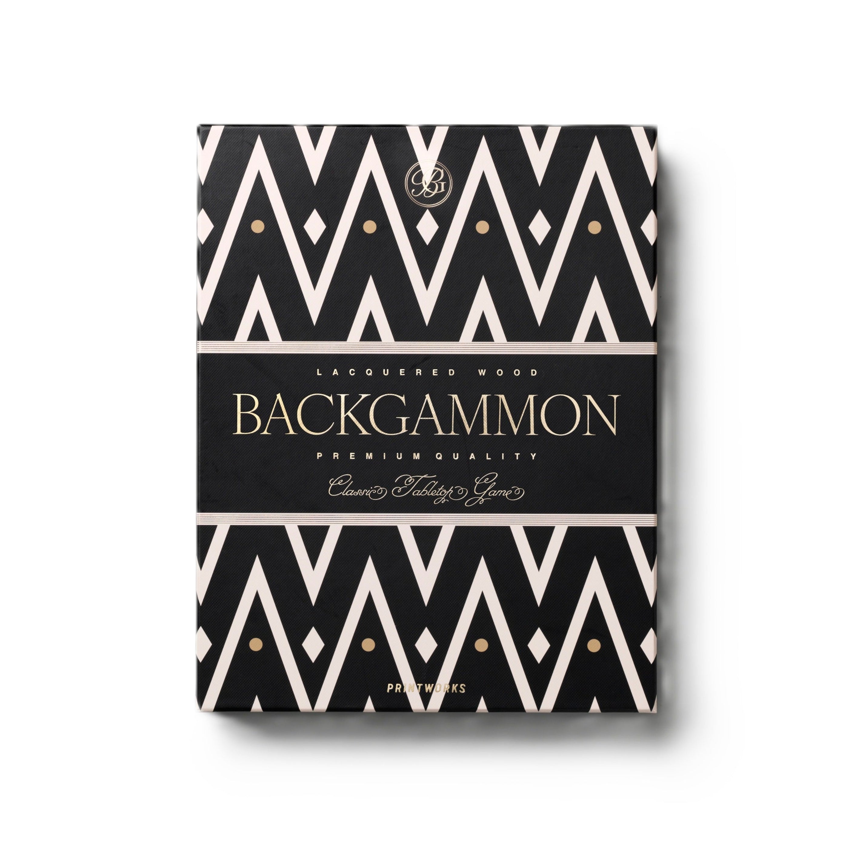 Sada na hru v backgammon LACQUERED BACKGAMMON černá s bílou