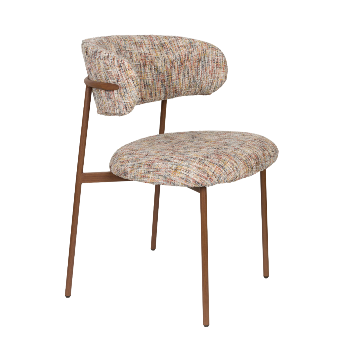 CLAES chair beige mélange with brown base