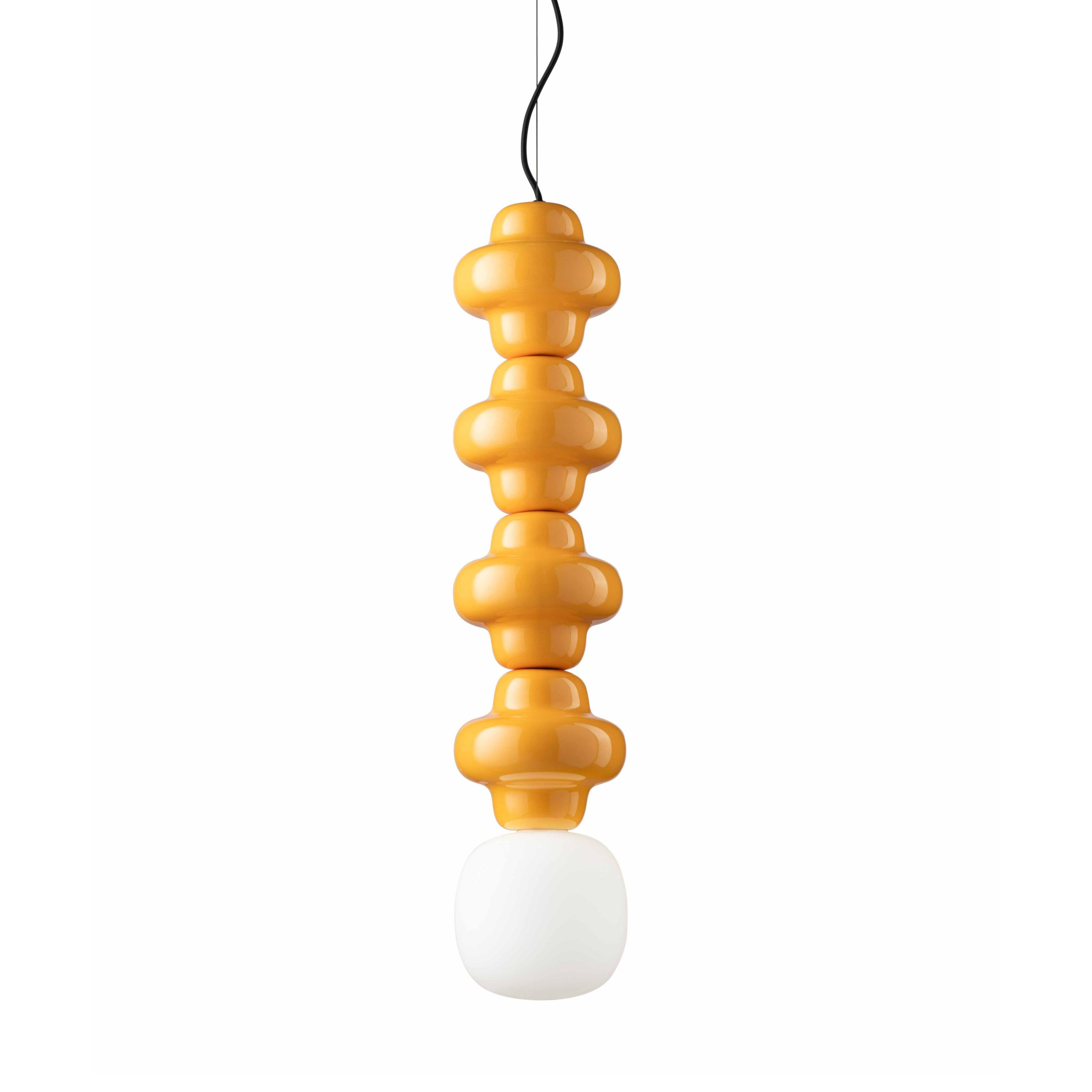 Závěsná keramická lampa COPACABANA 4 žlutá