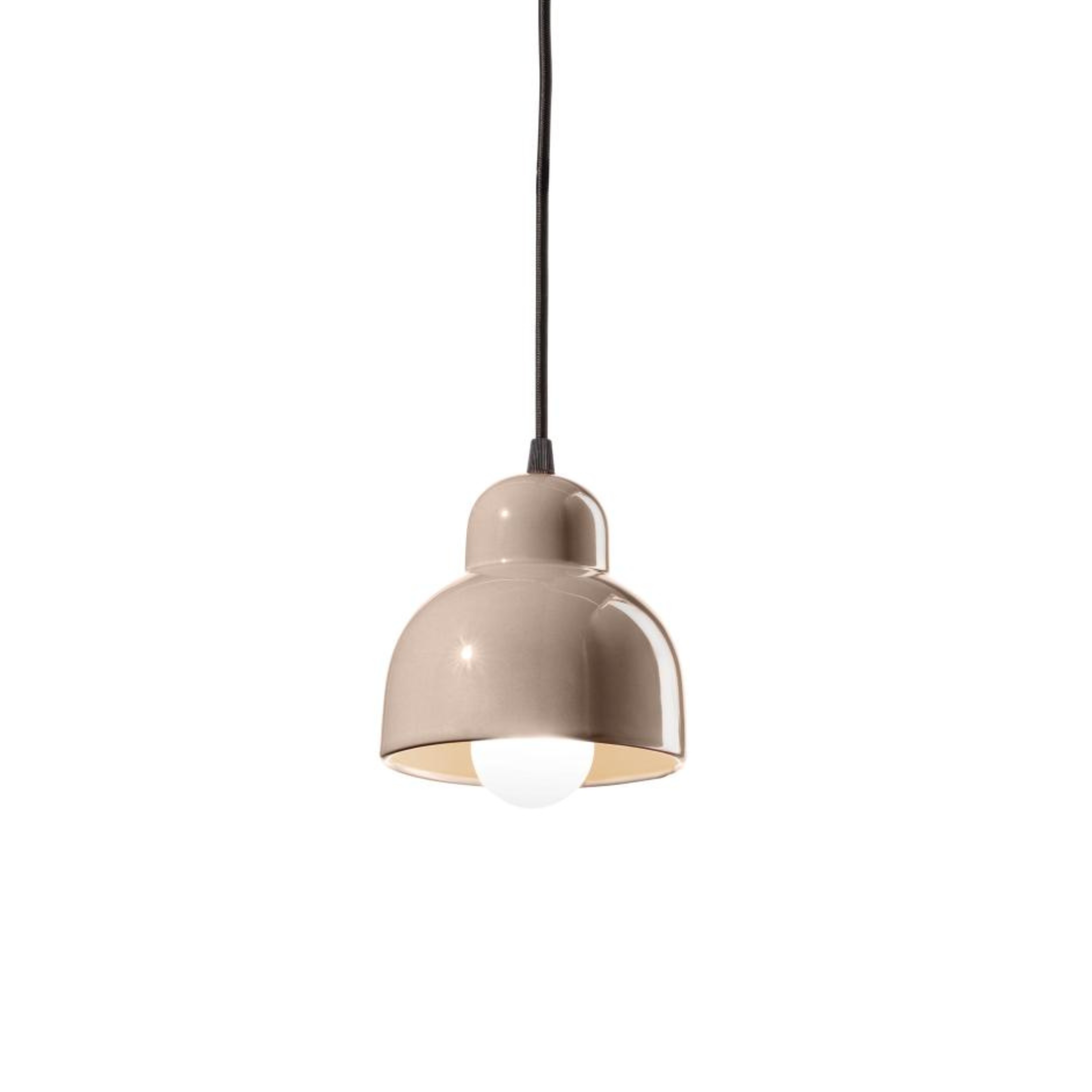 Závěsná keramická lampa BERIMBAU béžová