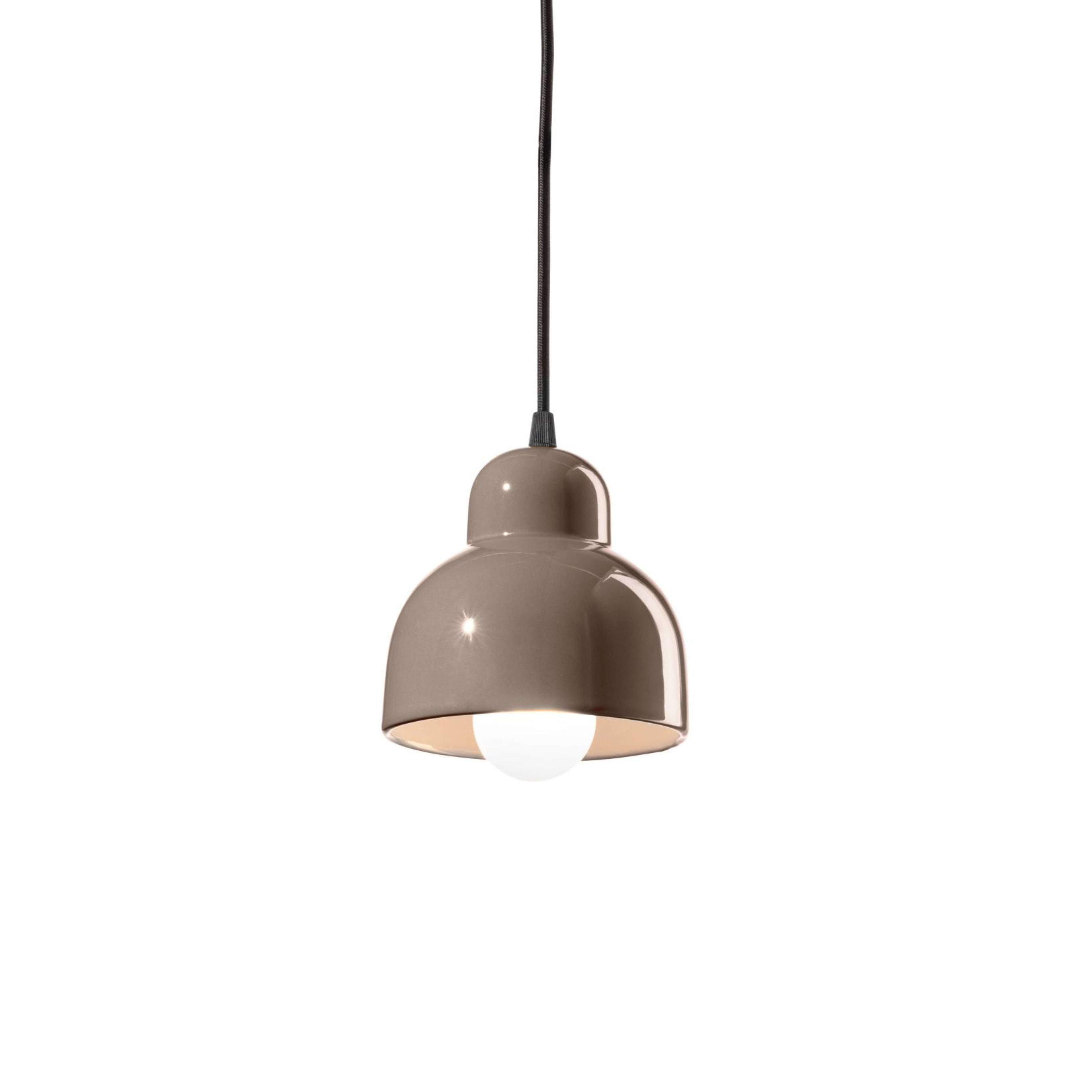 Závěsná keramická lampa BERIMBAU moka