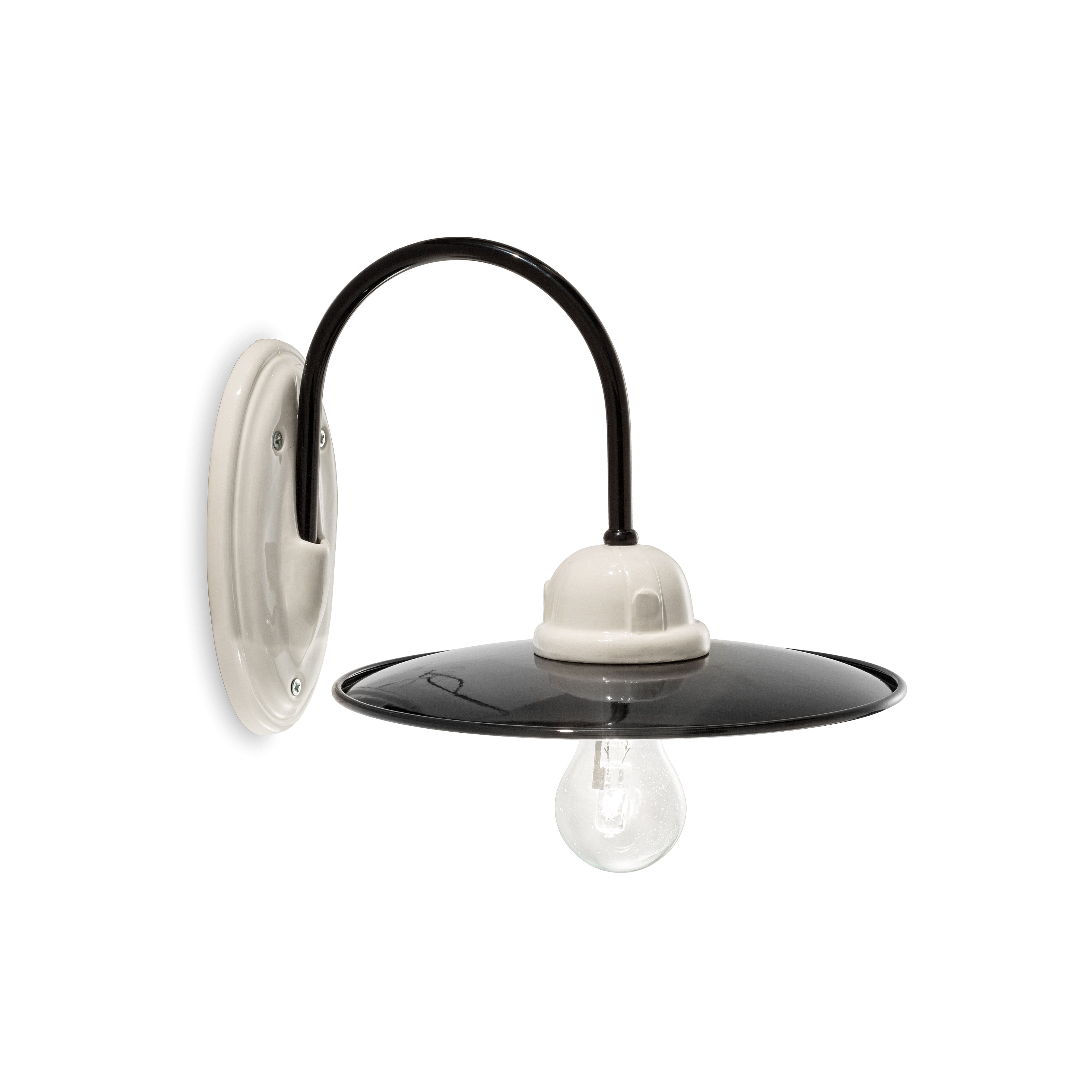 B&W ceramic wall lamp black and white