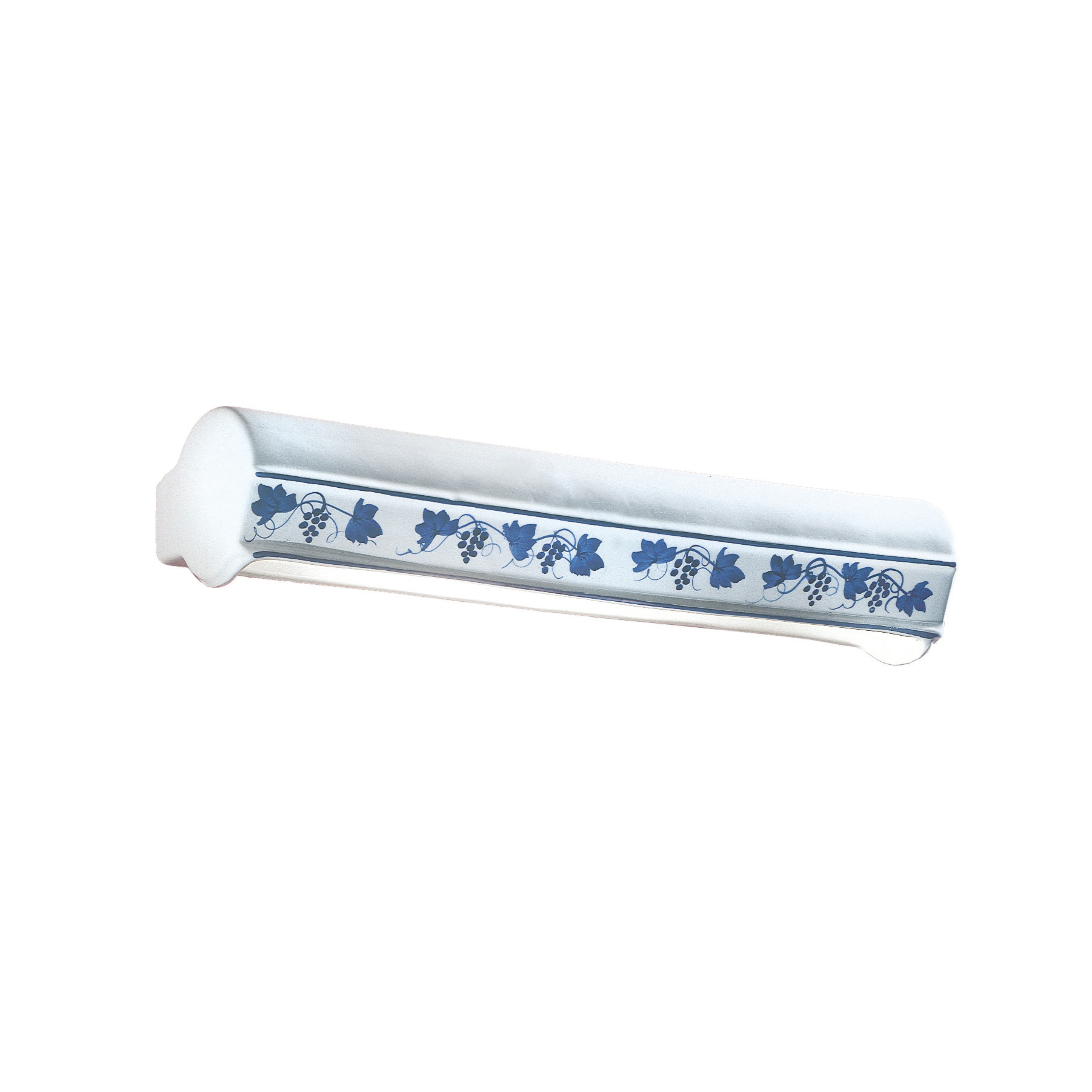 White ceramic wall lamp TRIESTE with blue pattern