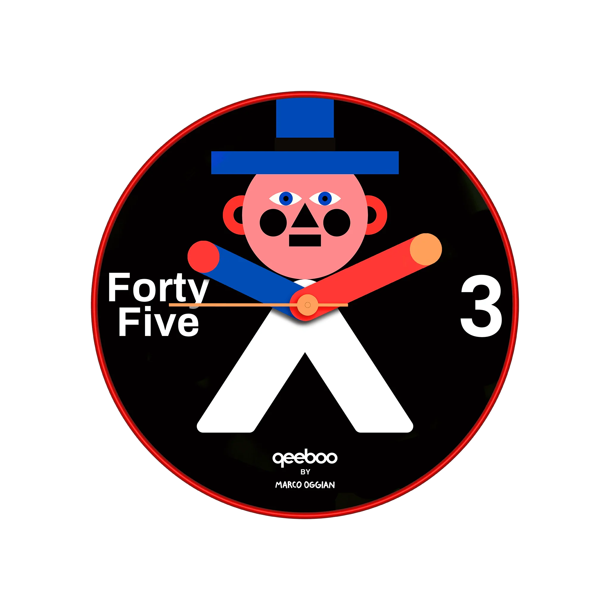 MR. WALLY black wall clock