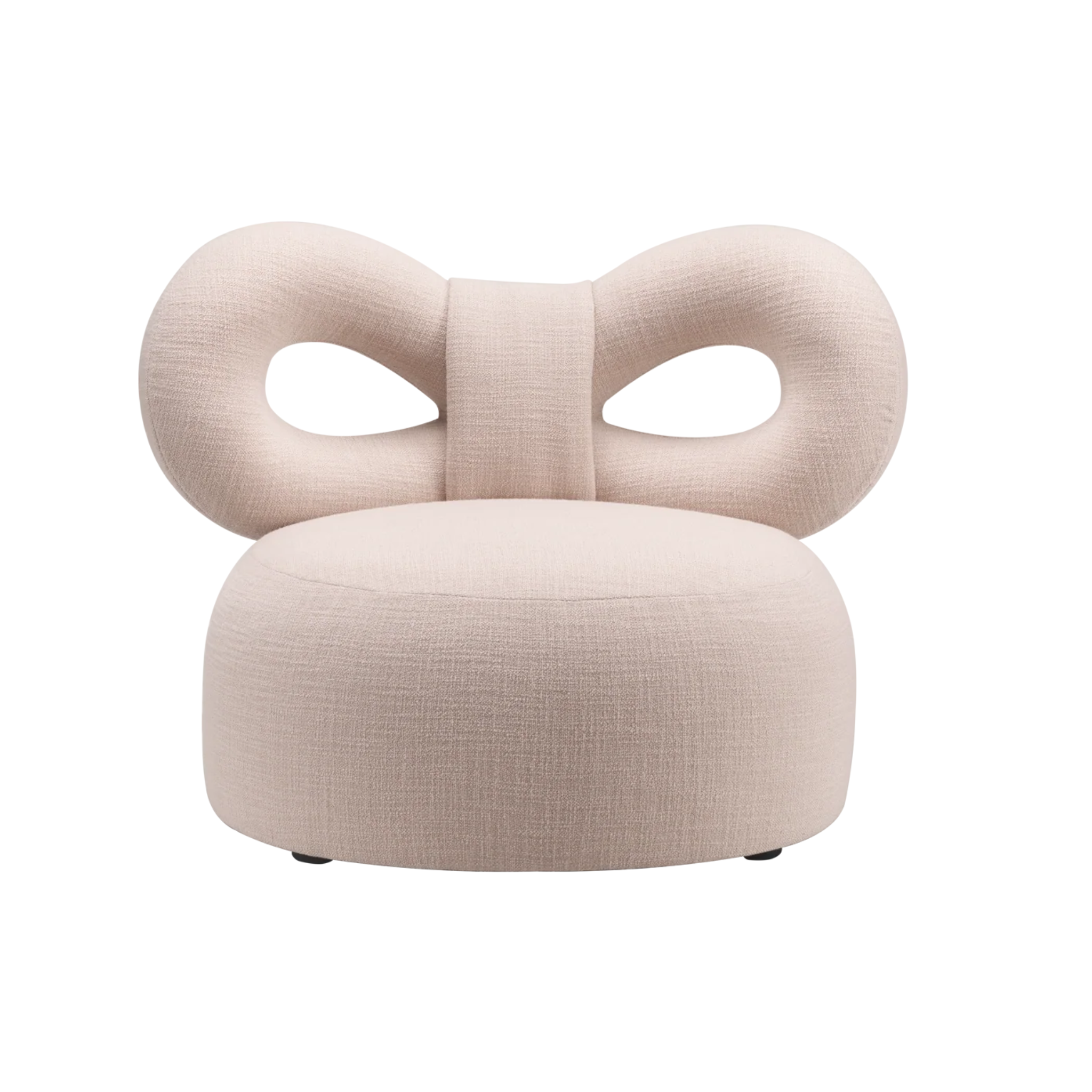 RIBBON armchair in light pink