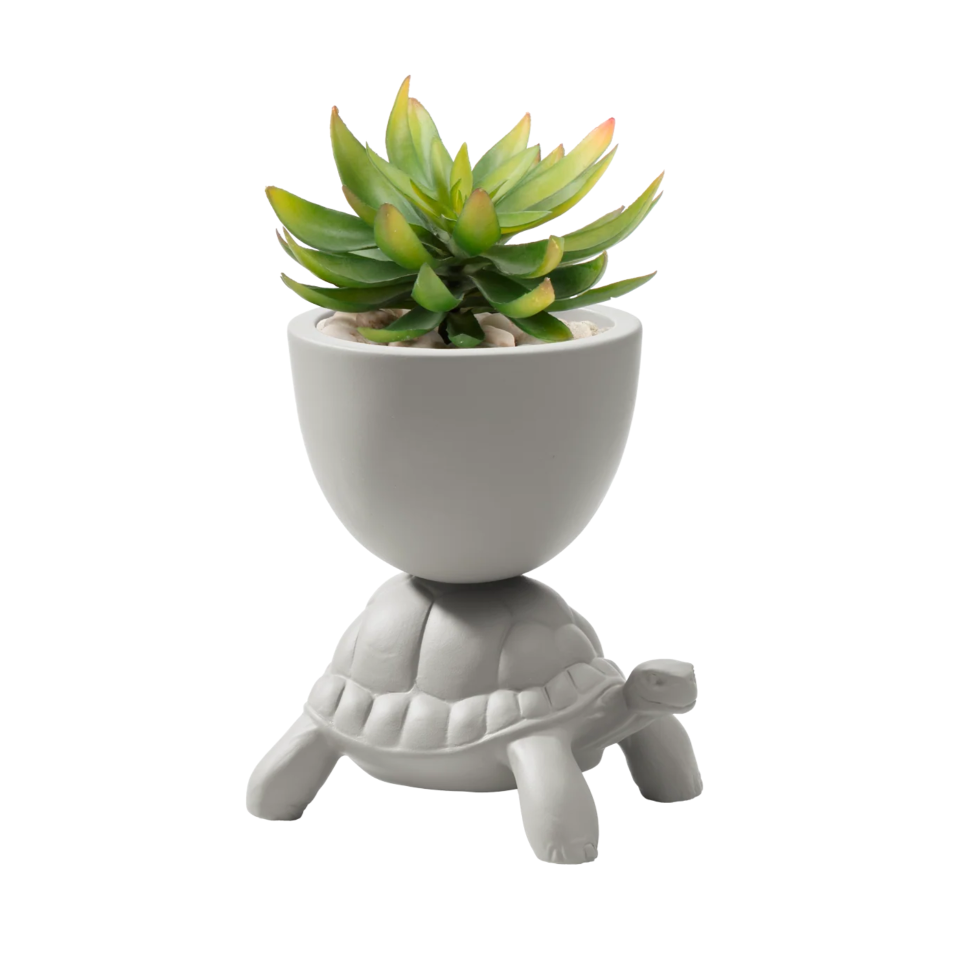 Květináč TURTLE CARRY světle šedý