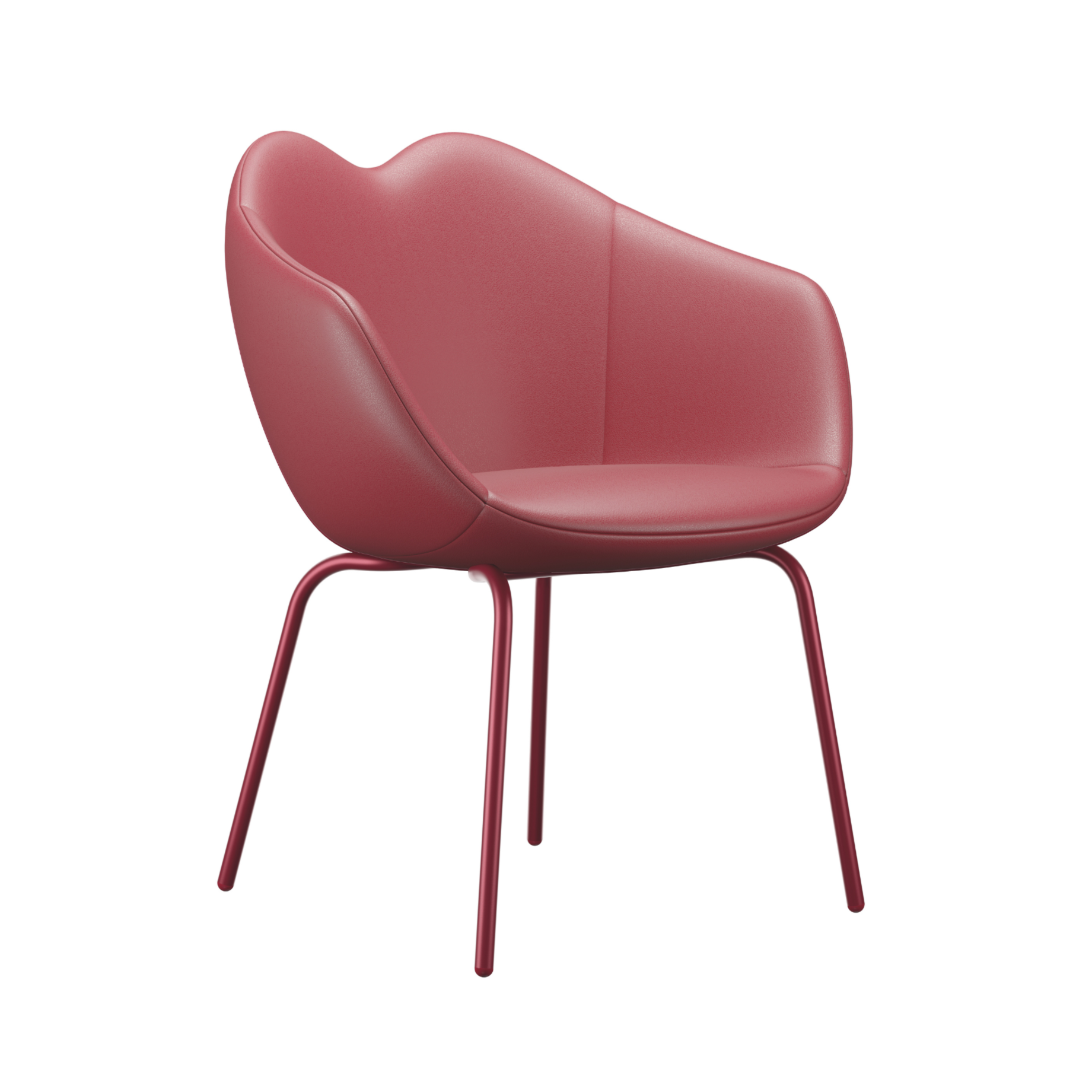 XOXO red leather armchair