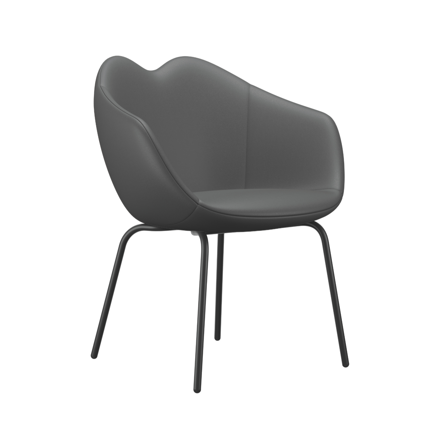 XOXO Dark Gray Leather Armchair