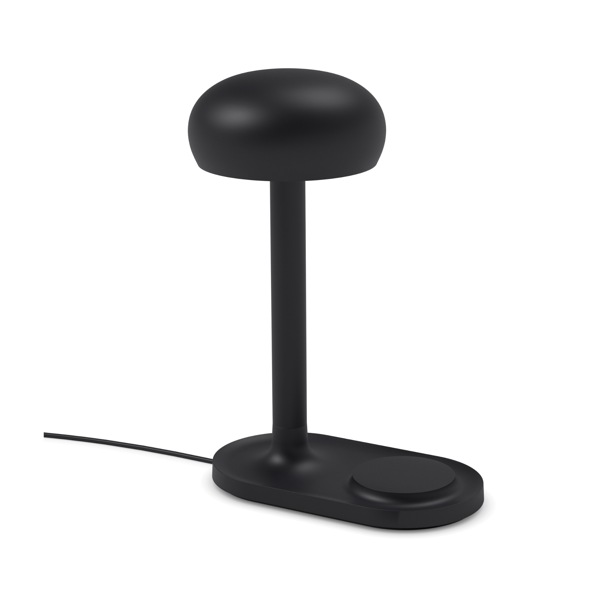 EMENDO black table lamp with wireless charger