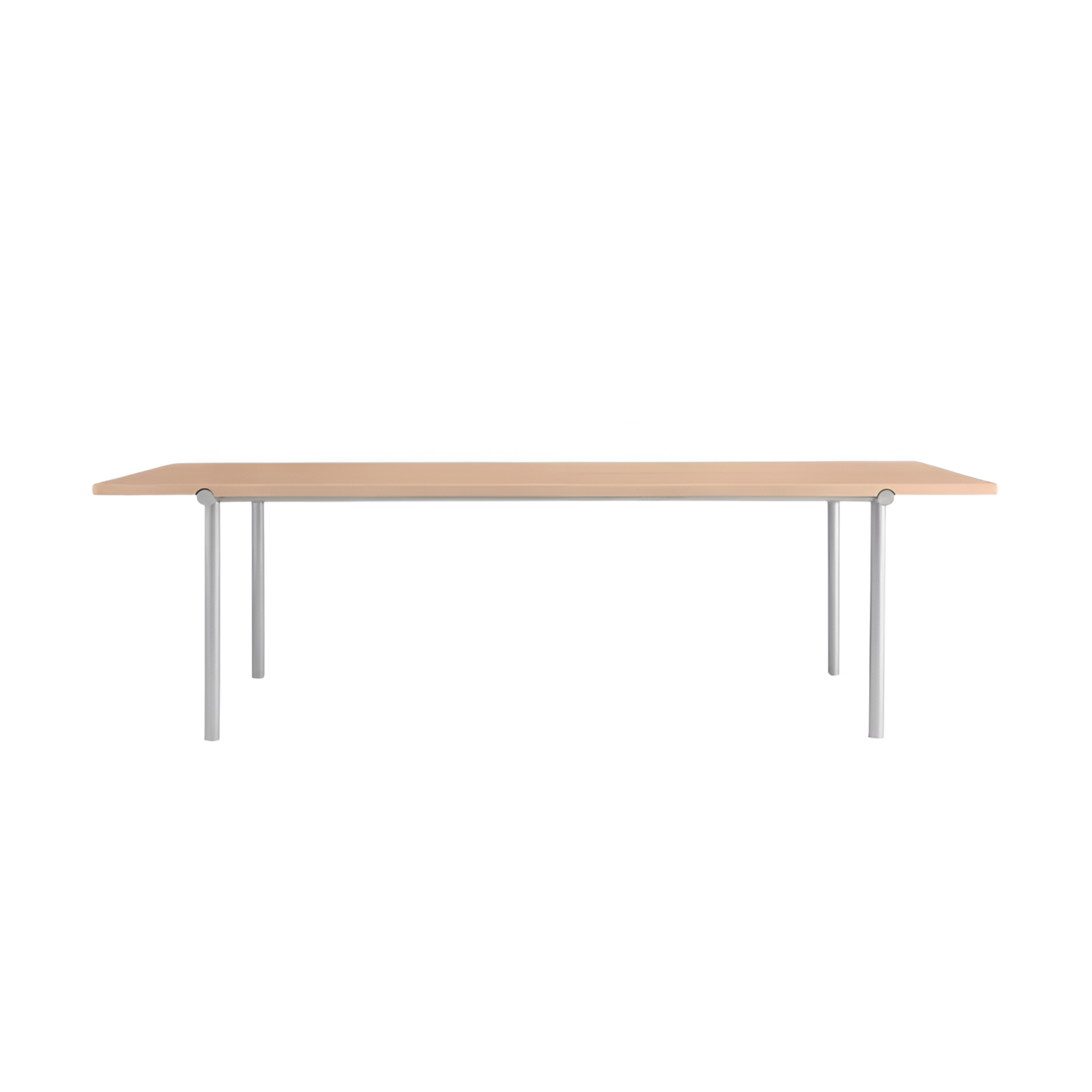 TUBBY TUBE brown table with aluminum base