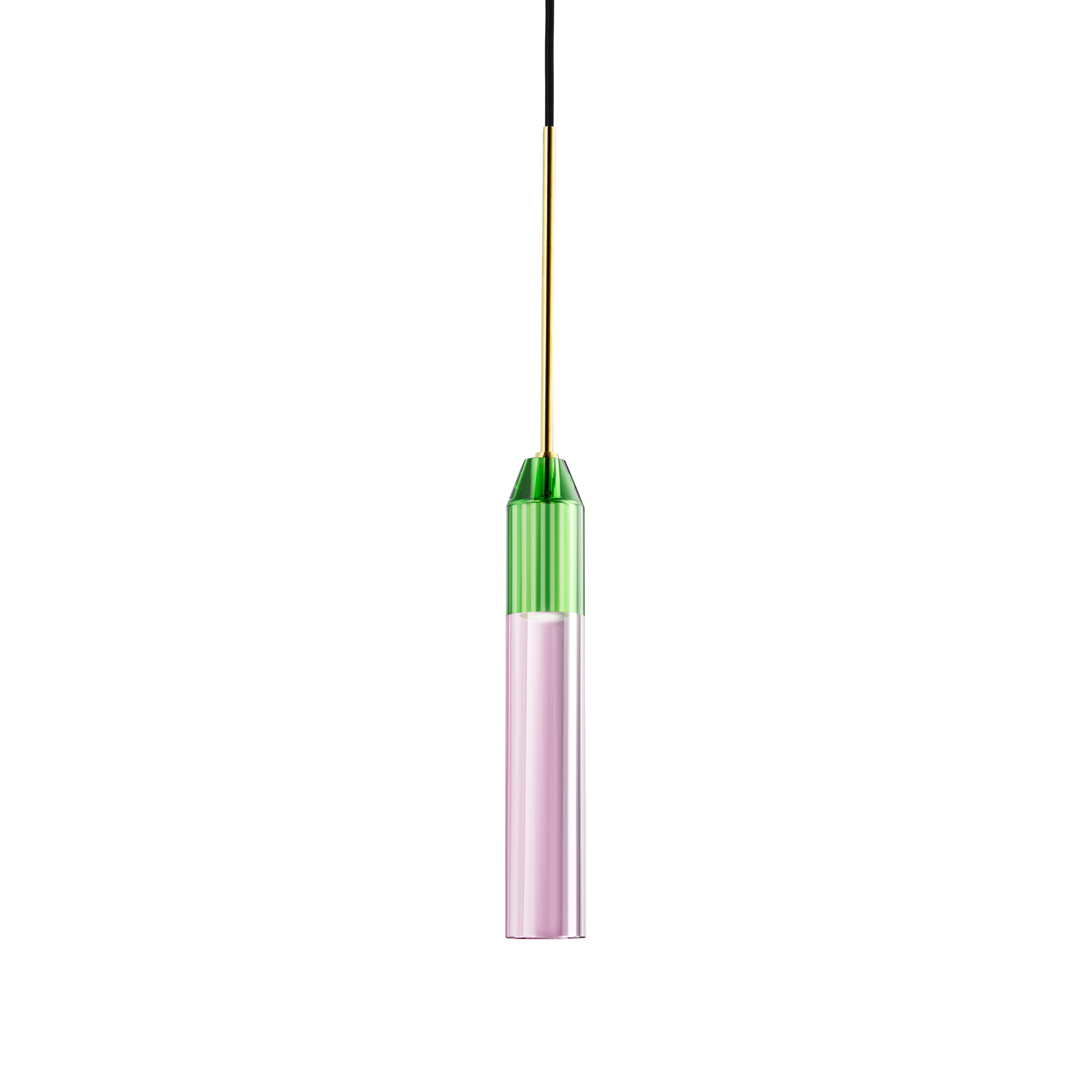 CARNIVAL NO. 2 Pendant Lamp Transparent Pink with Green