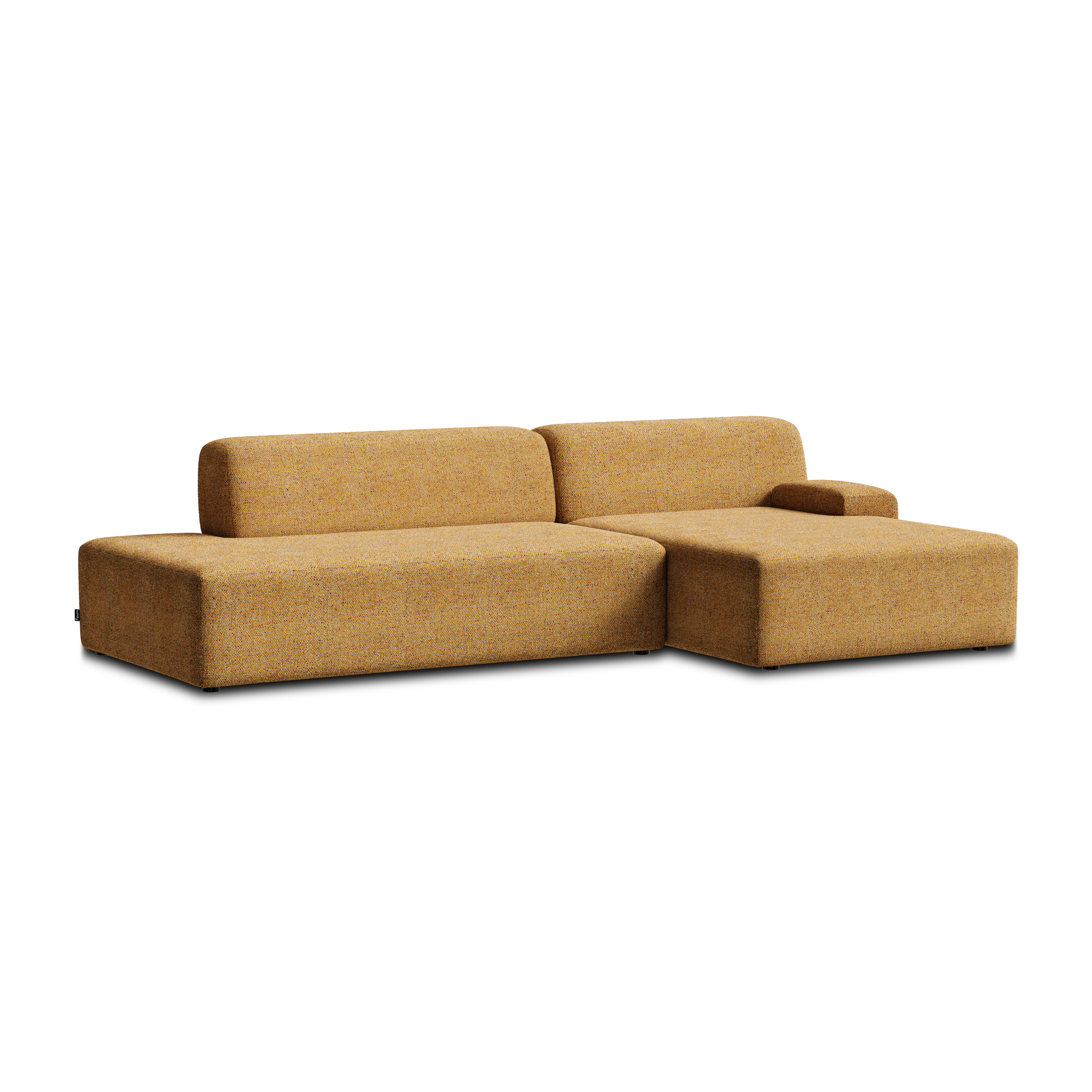Open right-sided modular corner sofa UMI autumn orange