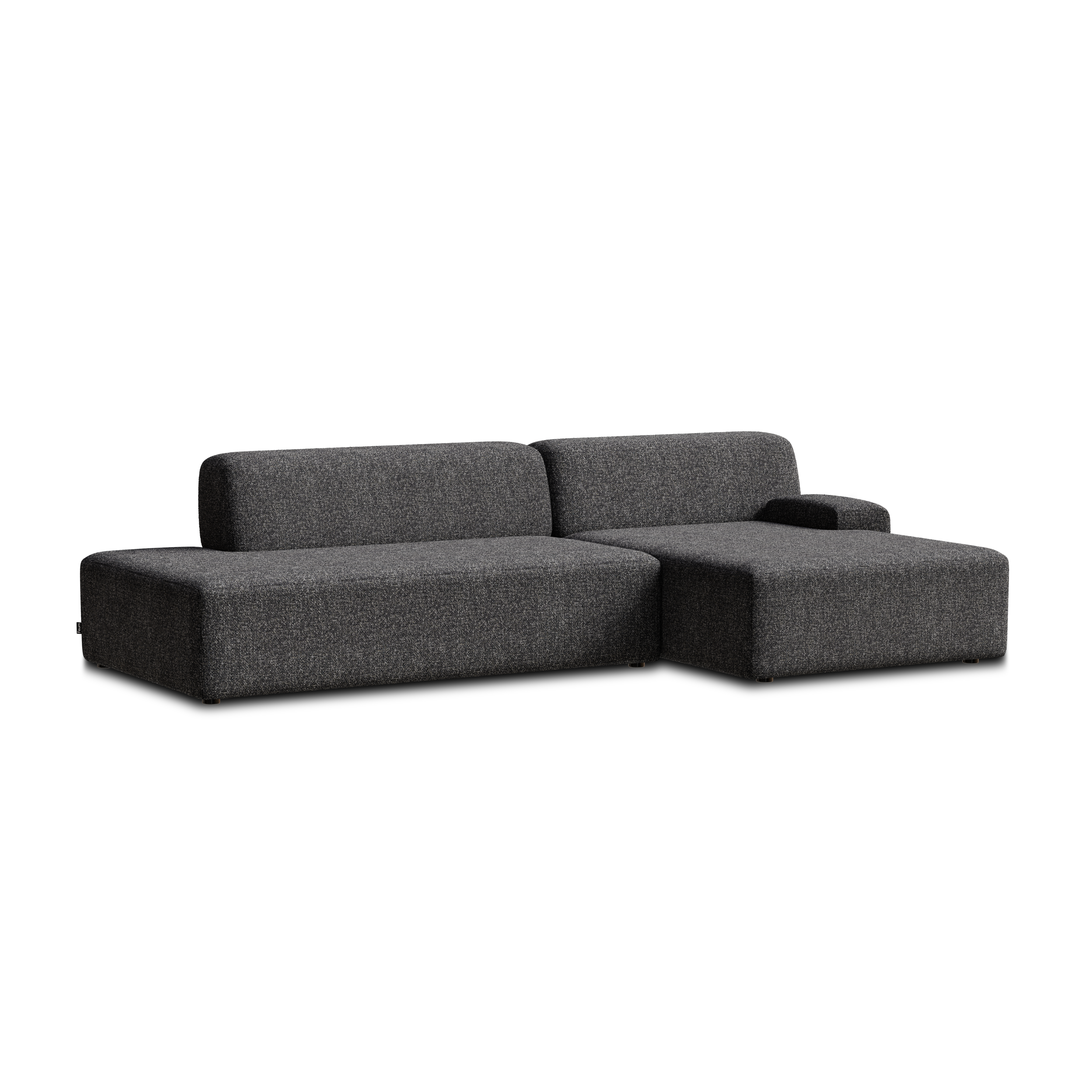 Open right-sided modular corner sofa UMI stone black