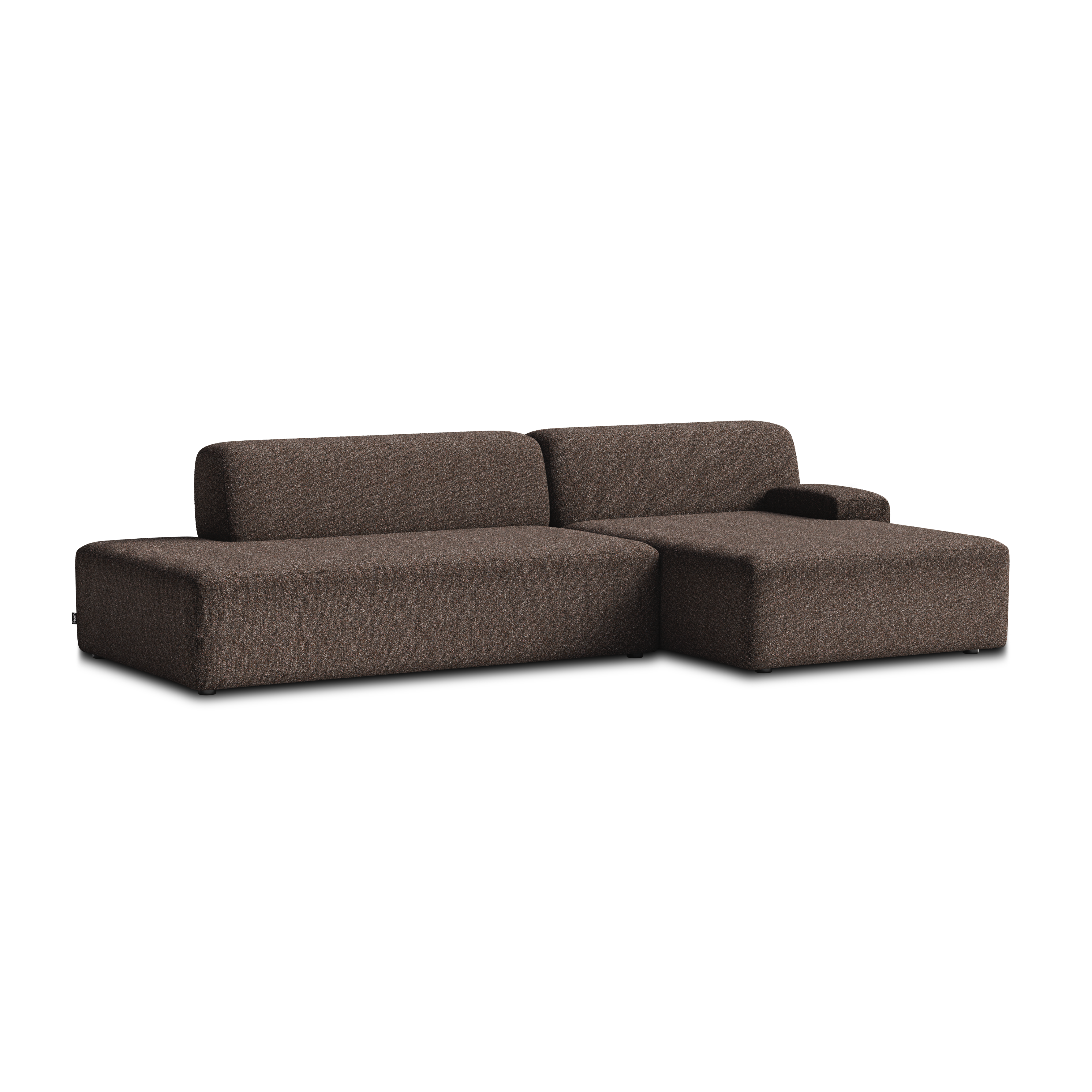 Open right-sided modular corner sofa UMI brown