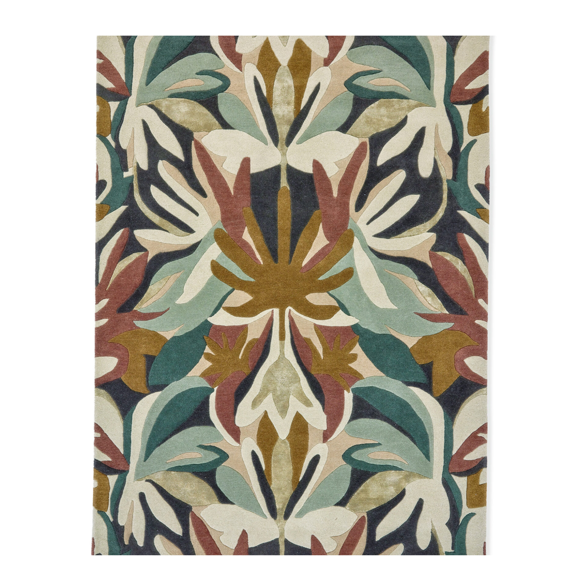 Koberec MELORA POSITANO SUCCULENT zeleno-hnědý