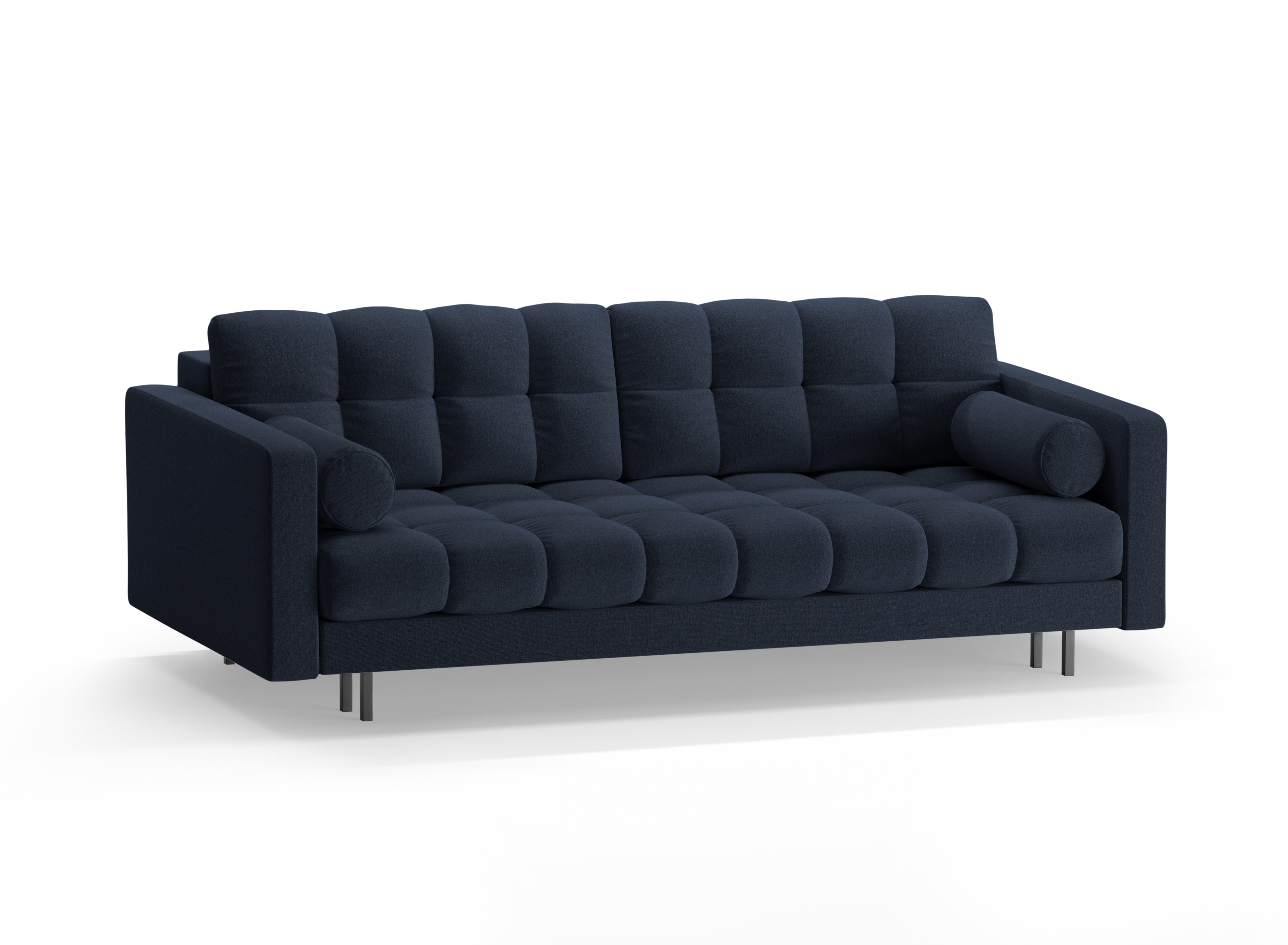 3-seater sofa with sleeping function BALI dark blue with black base