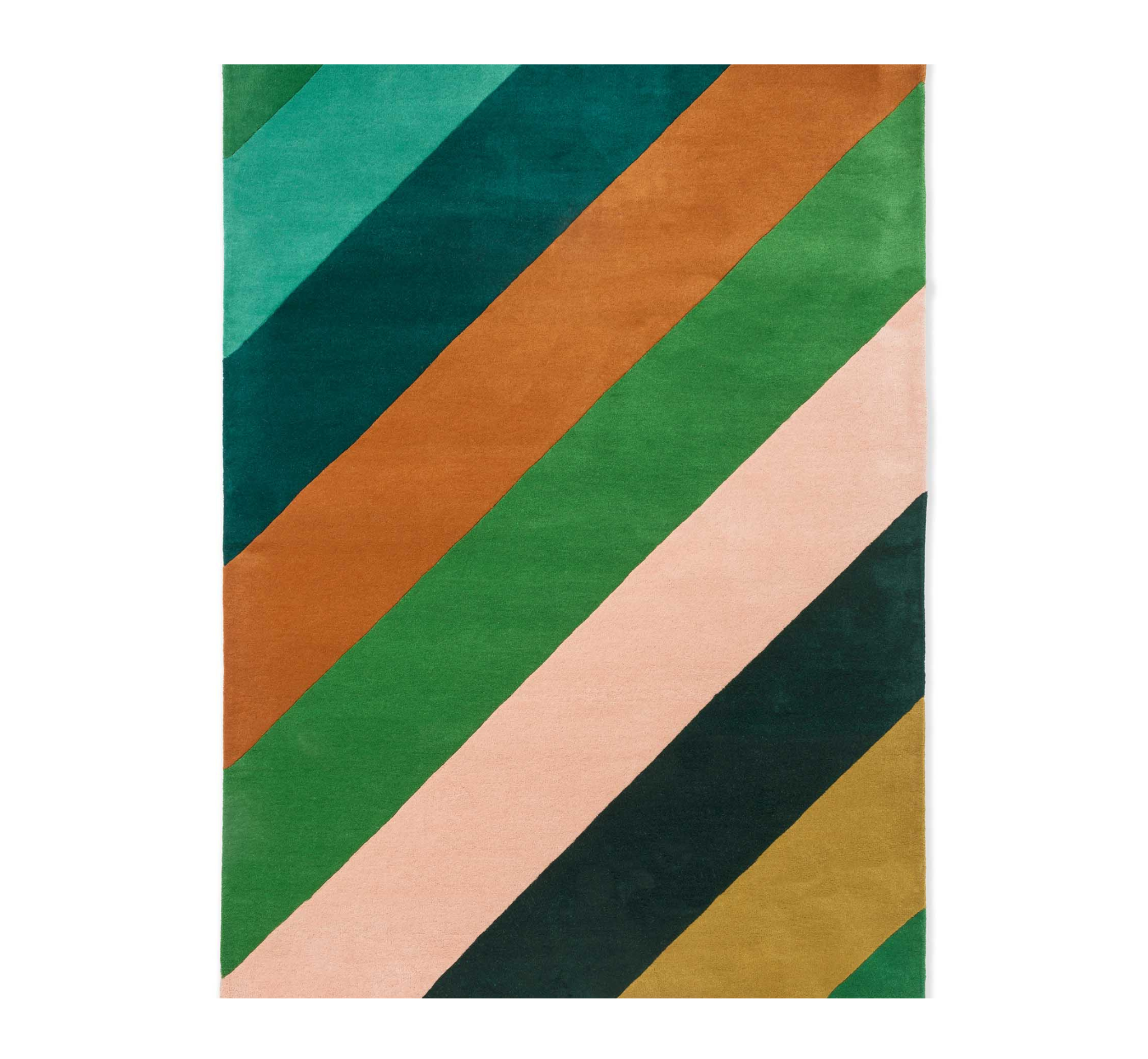 Koberec SHERBET STRIPE EMERALD AMBER vícerozměrný