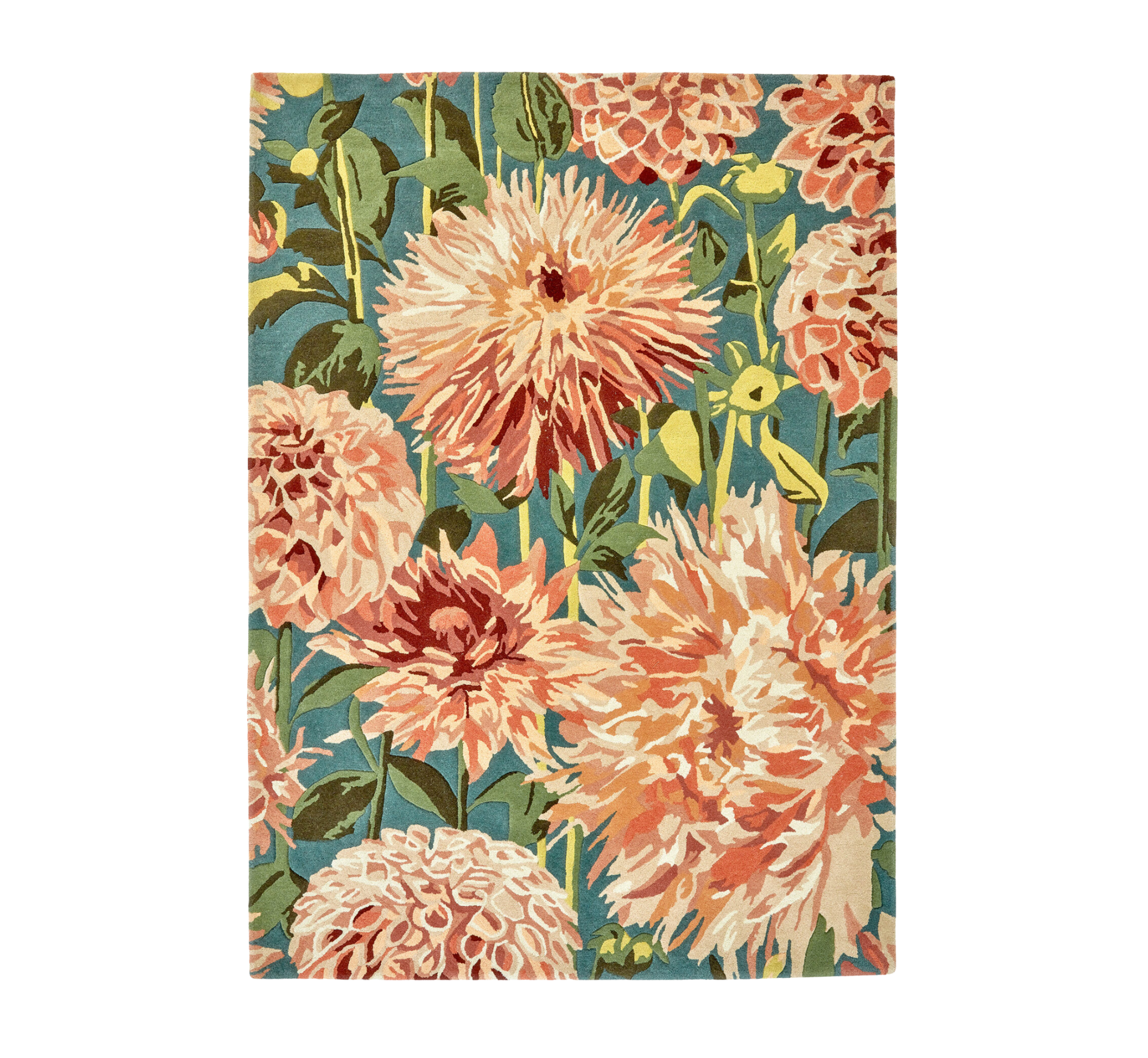 Koberec DAHLIA CORAL WILDERNESS oranžovo-zelený