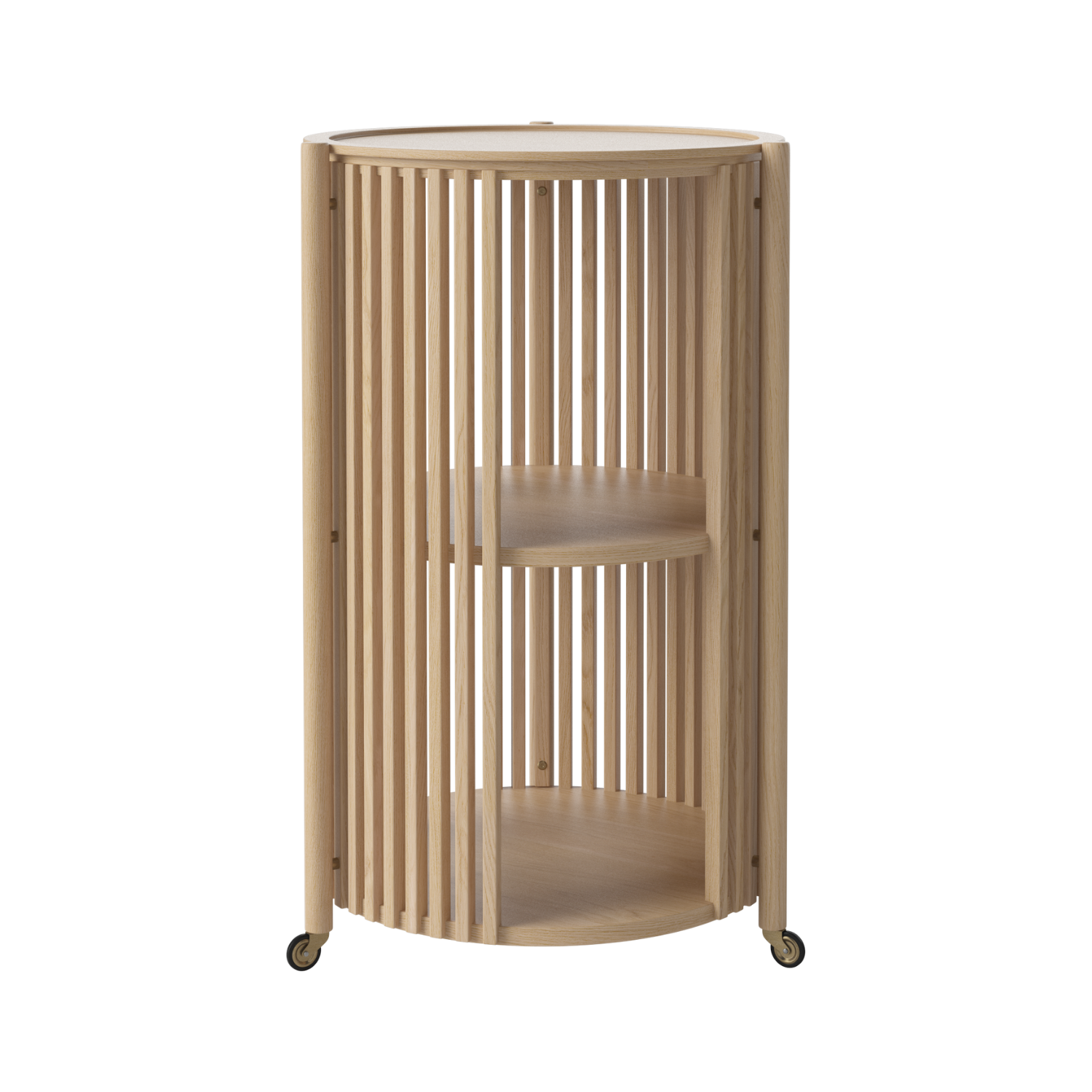 Barový stolek STORY z běleného dubového dřeva