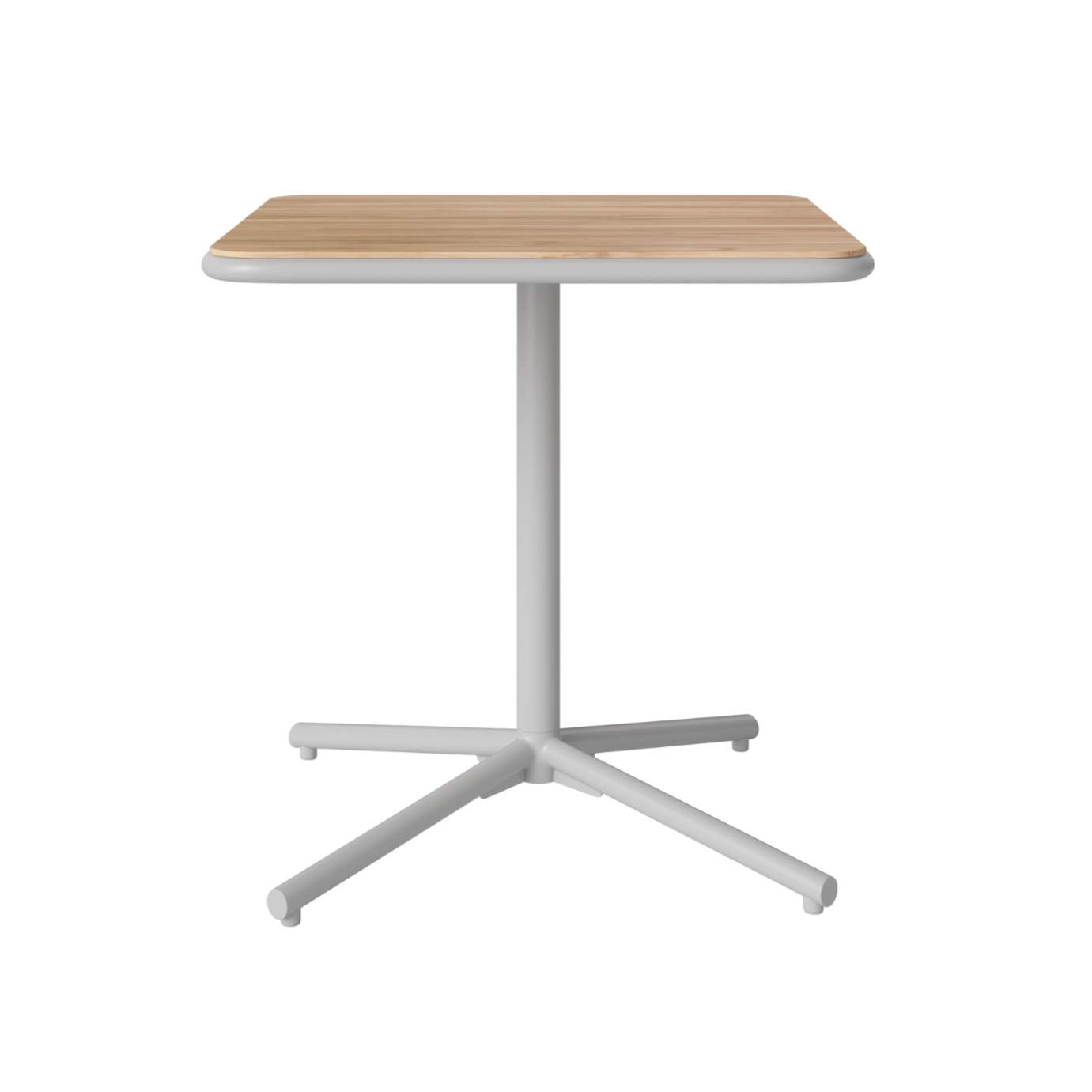 Čtvercový venkovní stůl KITE dřevěný se šedou ocelovou základnou