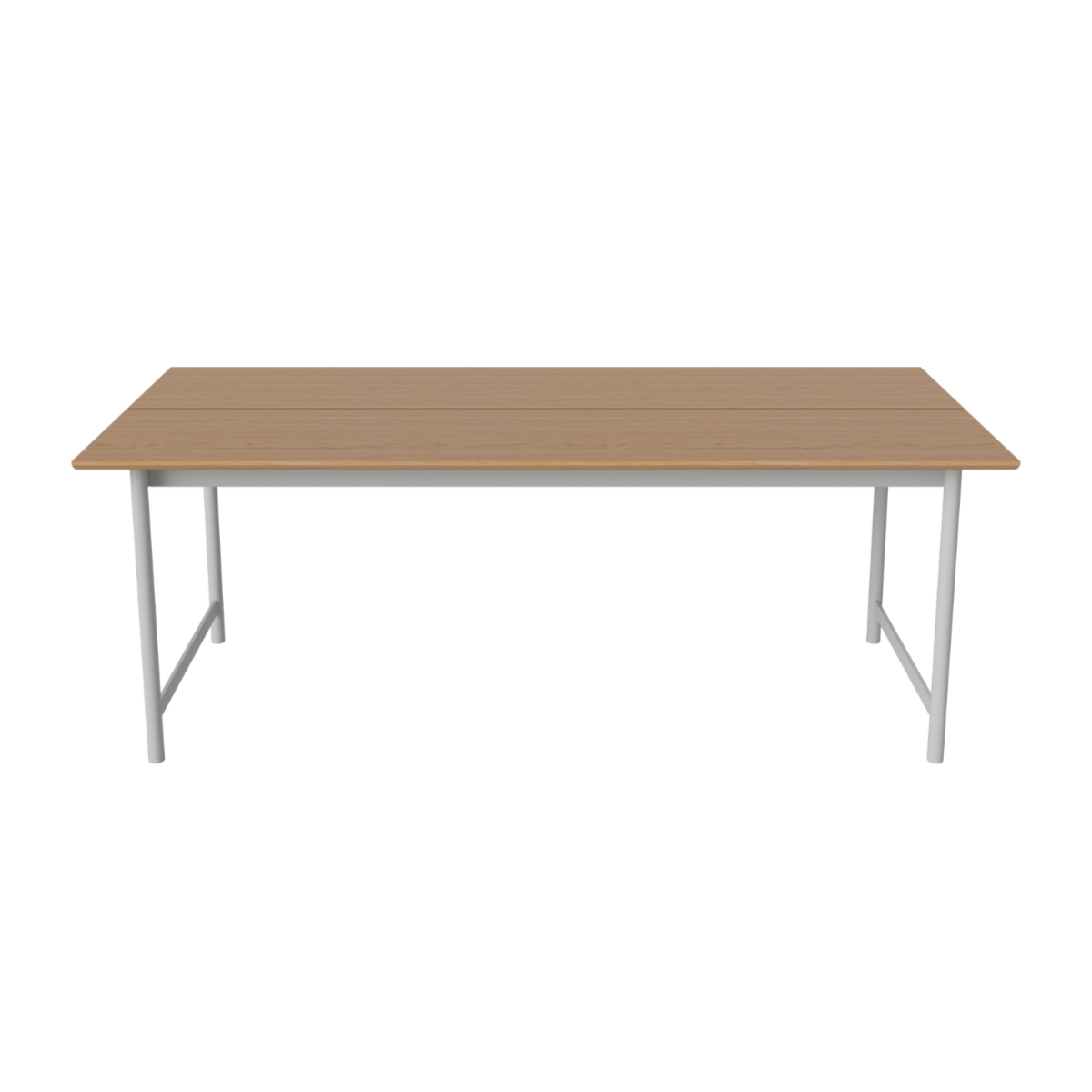 Stůl TRACK z dubového dřeva se šedým podstavcem