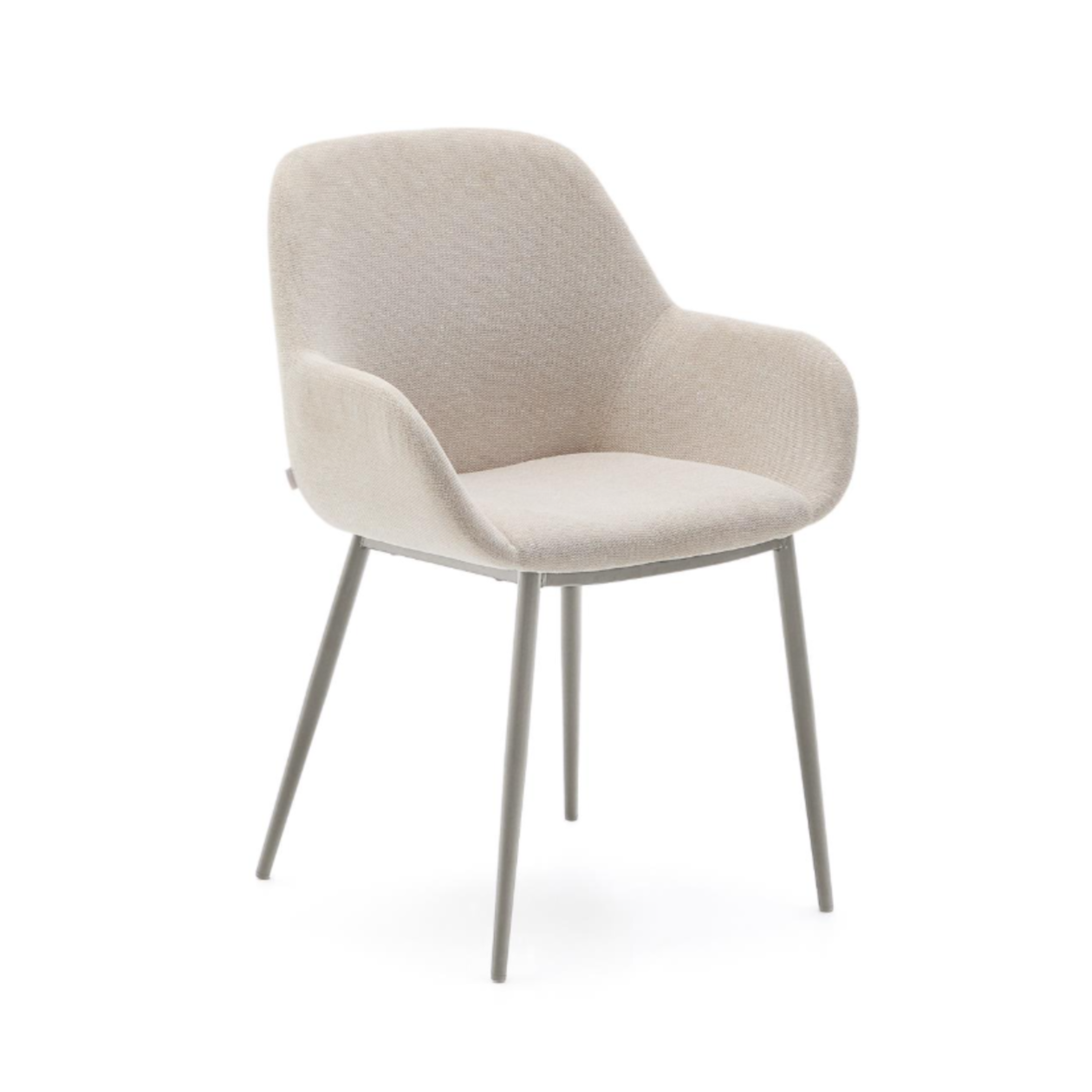 Židle KONNA béžová s béžovým podstavcem