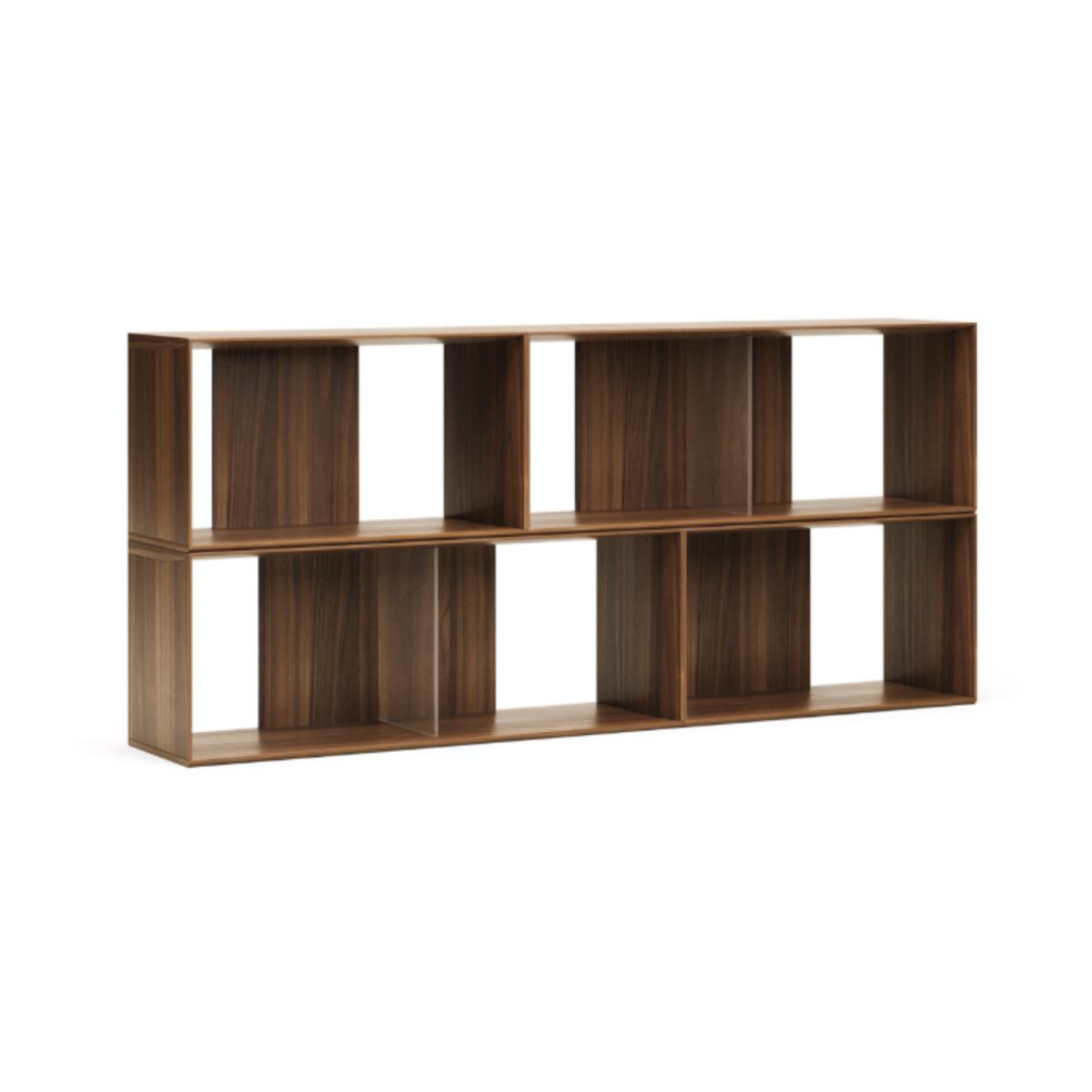 Čtyřmodulový regál LITTO ořechový dýhovaný