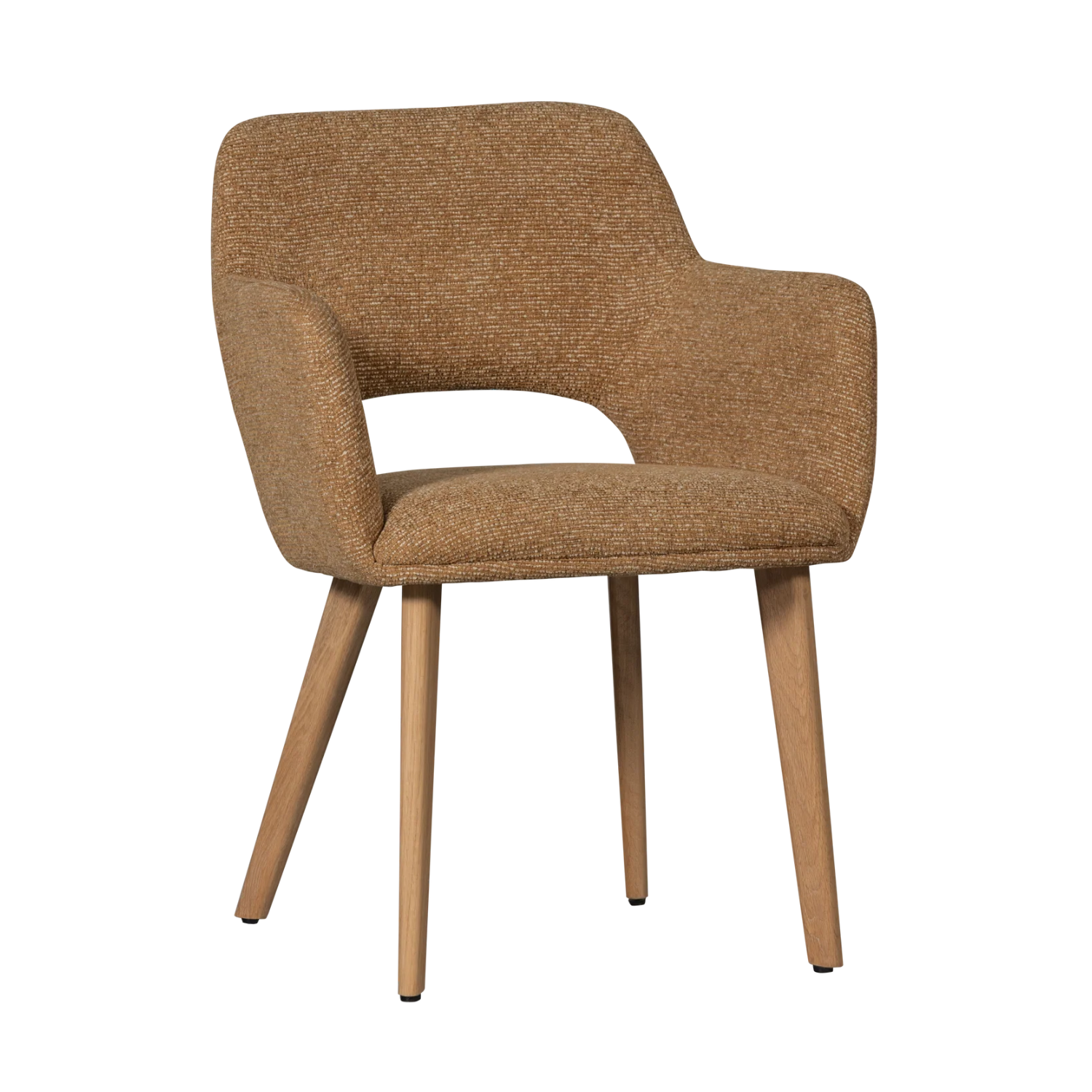 Židle MURAT hnědá s dubovým podstavcem