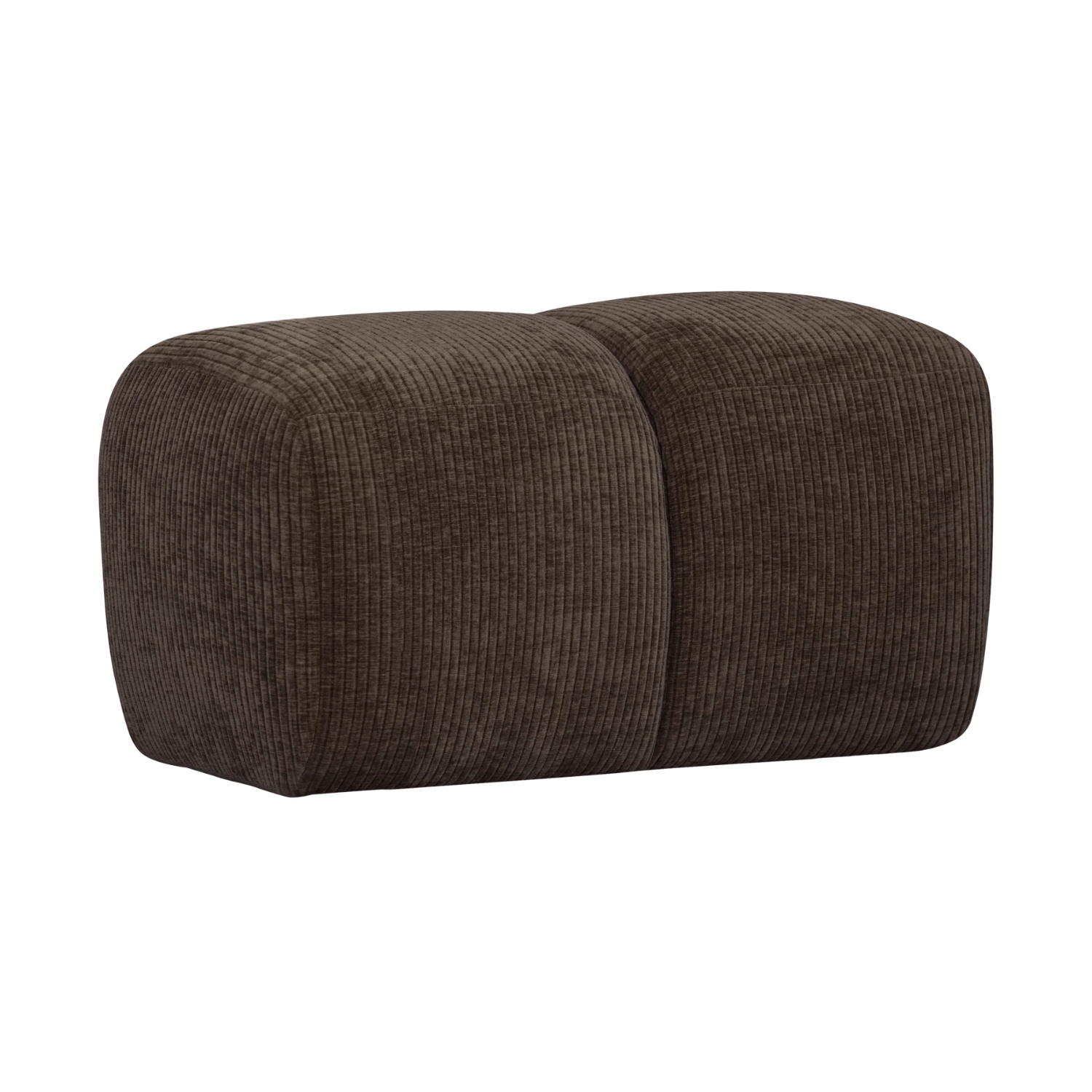 MOJO puff in dark brown corduroy