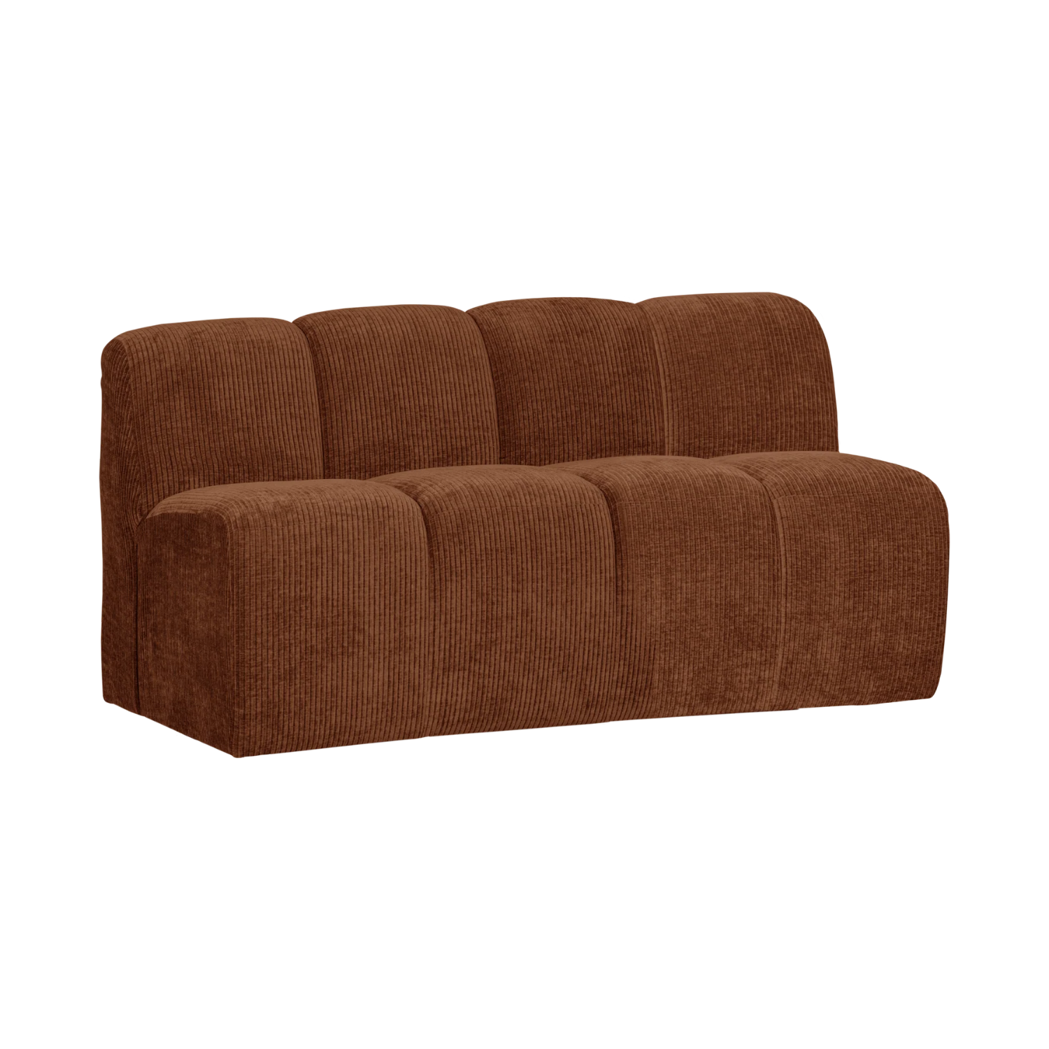 MOJO modular sofa - 3-seater element in brown corduroy
