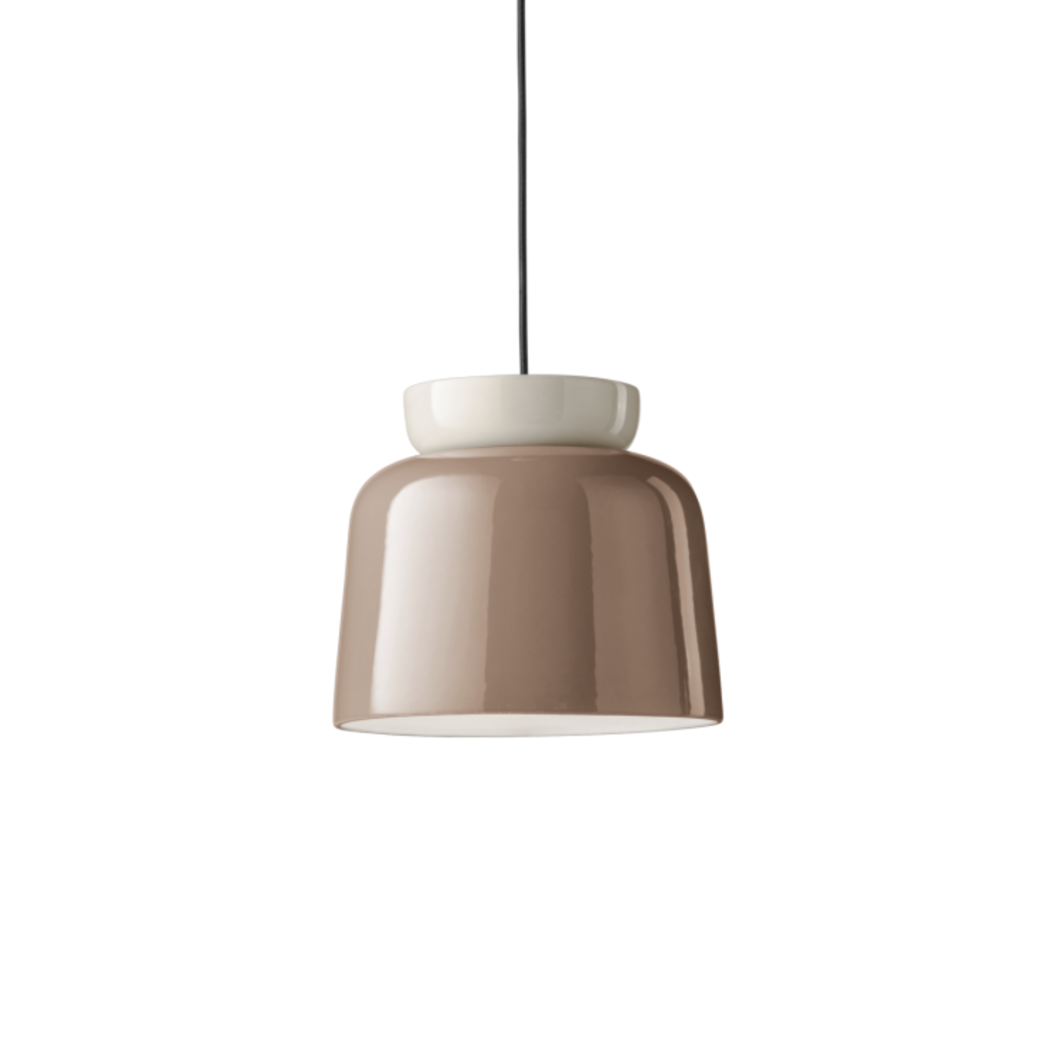 CORCOVADO mocha ceramic pendant lamp with beige