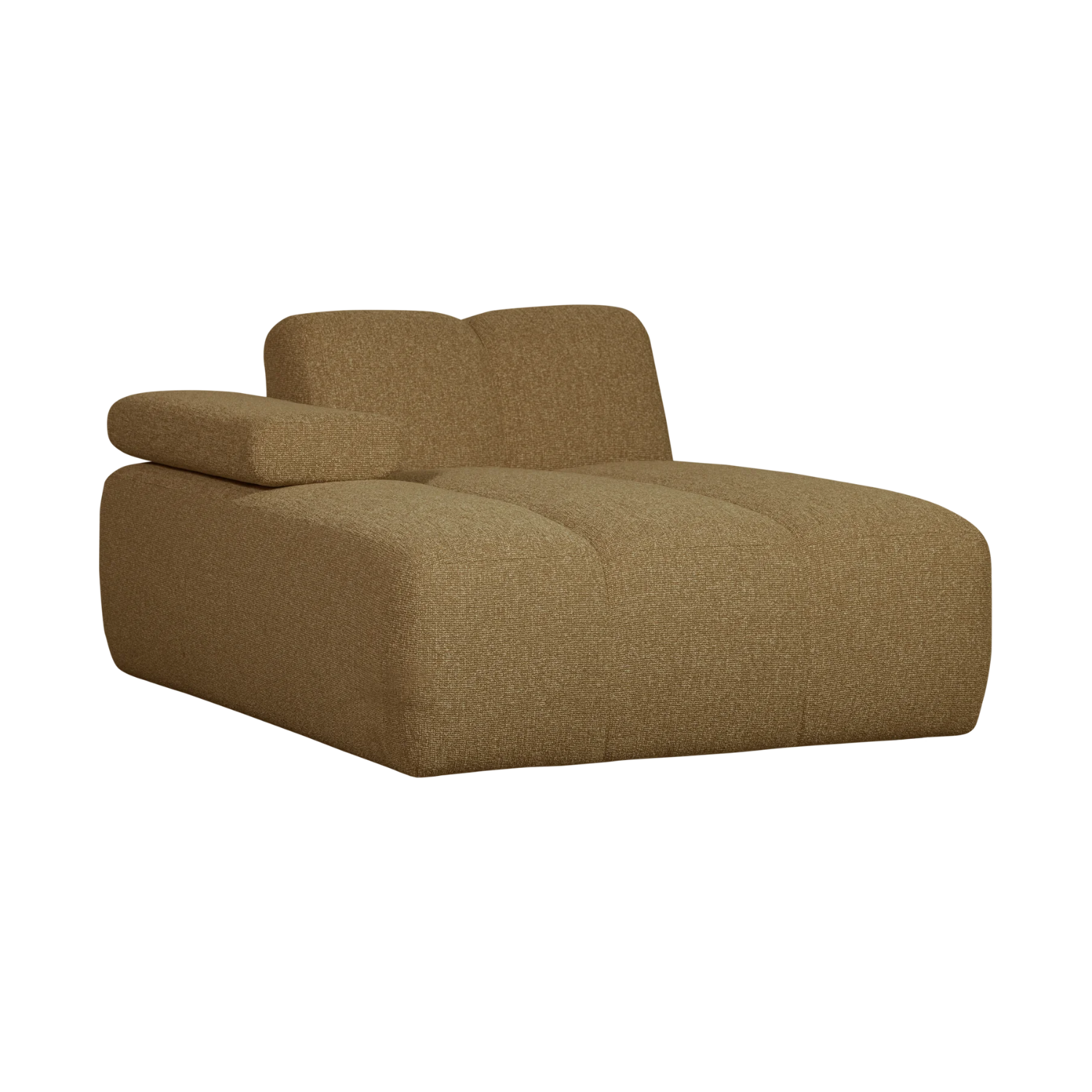 MOJO modular sofa - left-side chaise longue dark honey bouclé