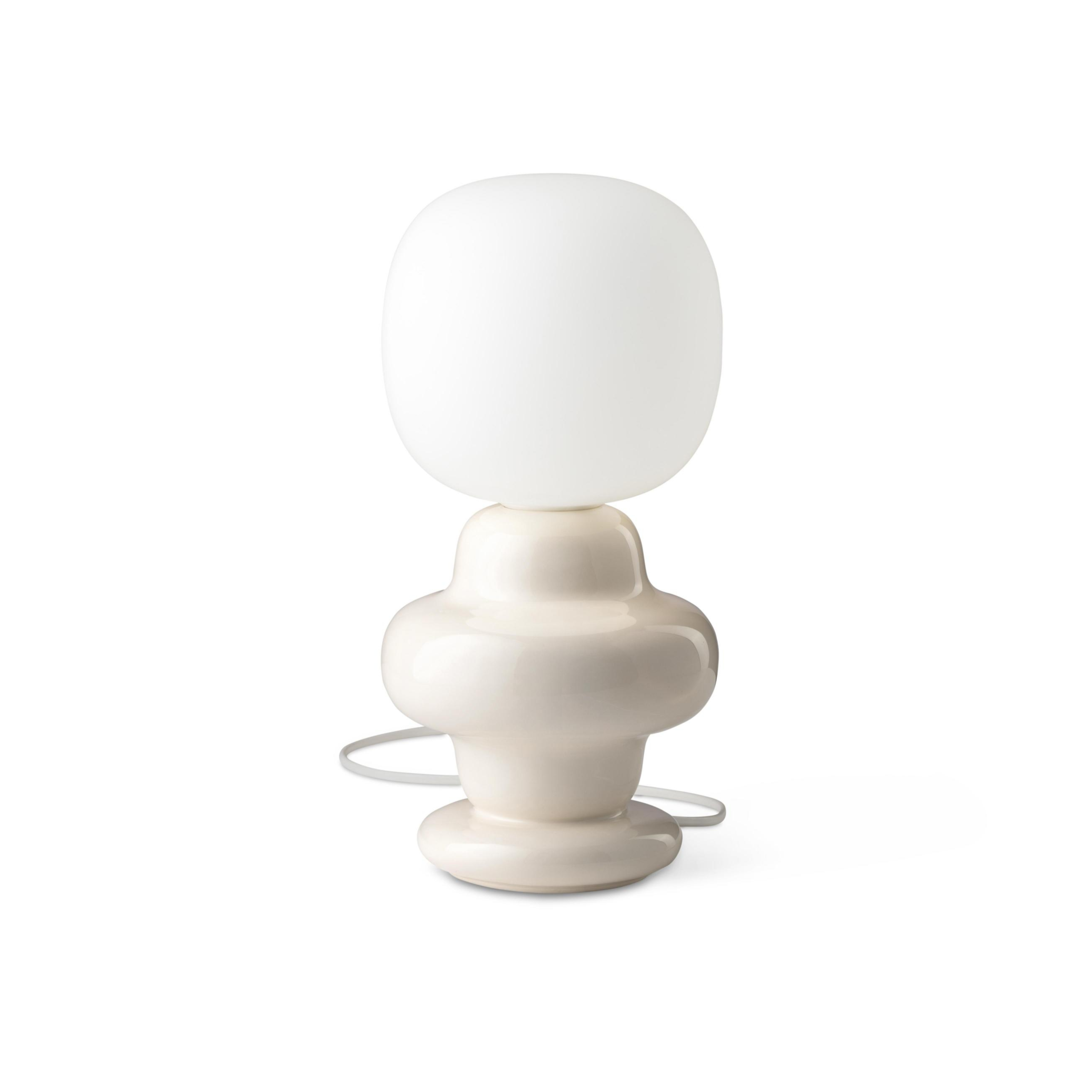 Keramická stolní lampa COPACABANA krémová