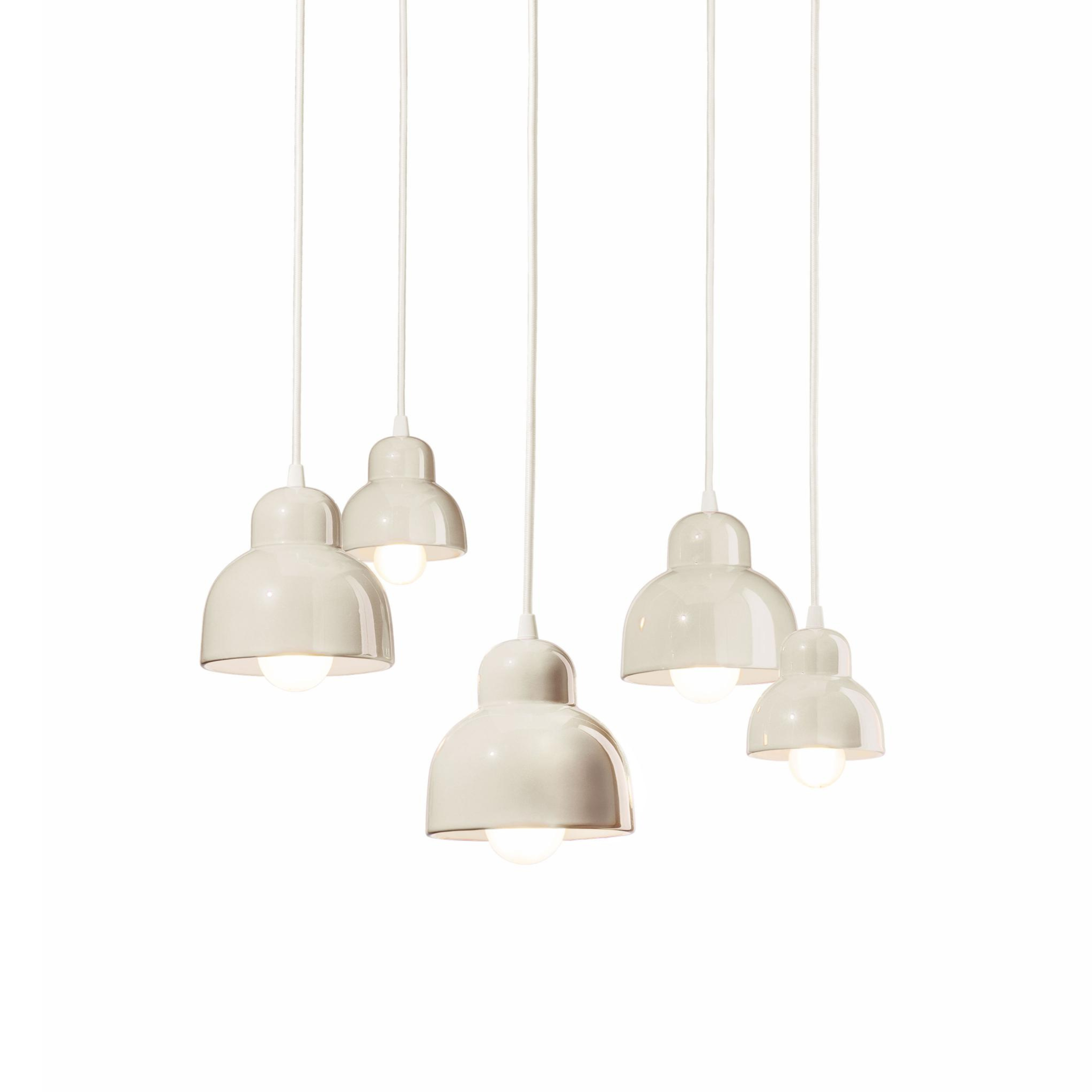 Kameninový lustr BERIMBAU krémový