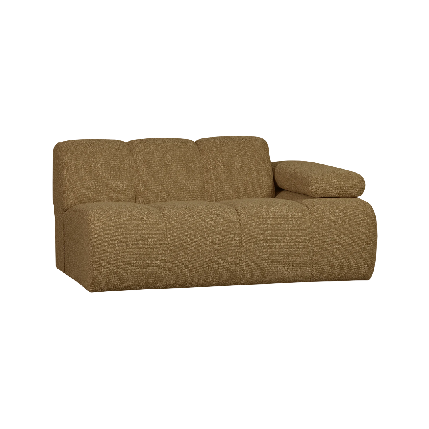 MOJO modular sofa - 1.5-seater right-hand element dark honey bouclé