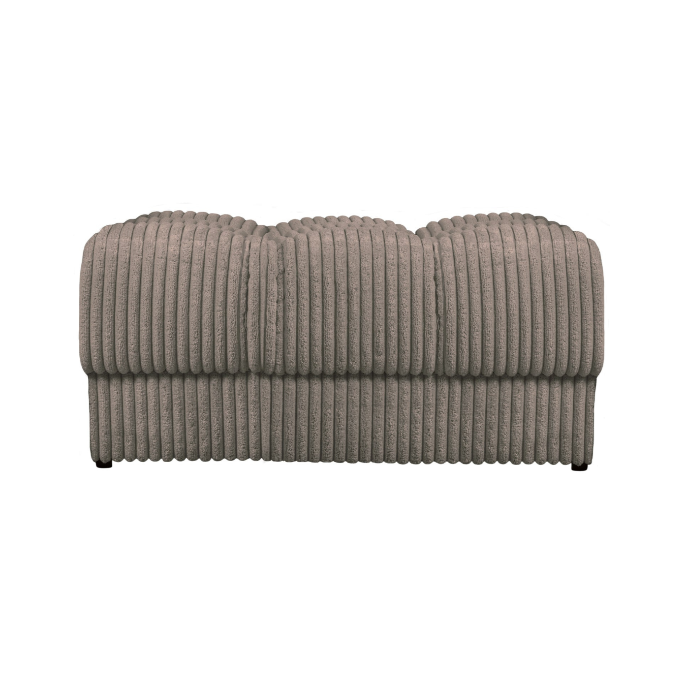 SECOND DATE brown corduroy pouf