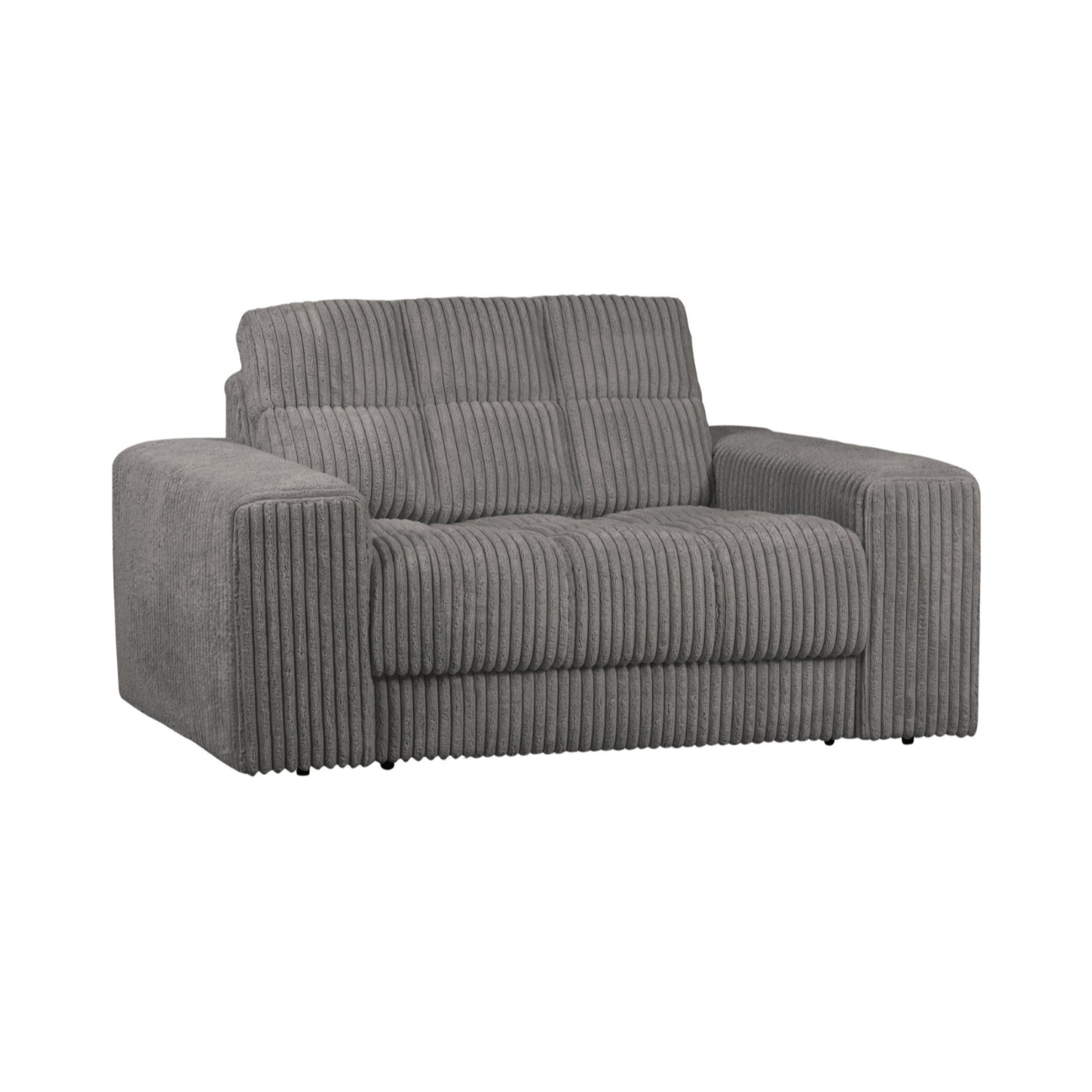 Pohovka loveseat DRUHÉ RANDE šedý kordurovým materiálem