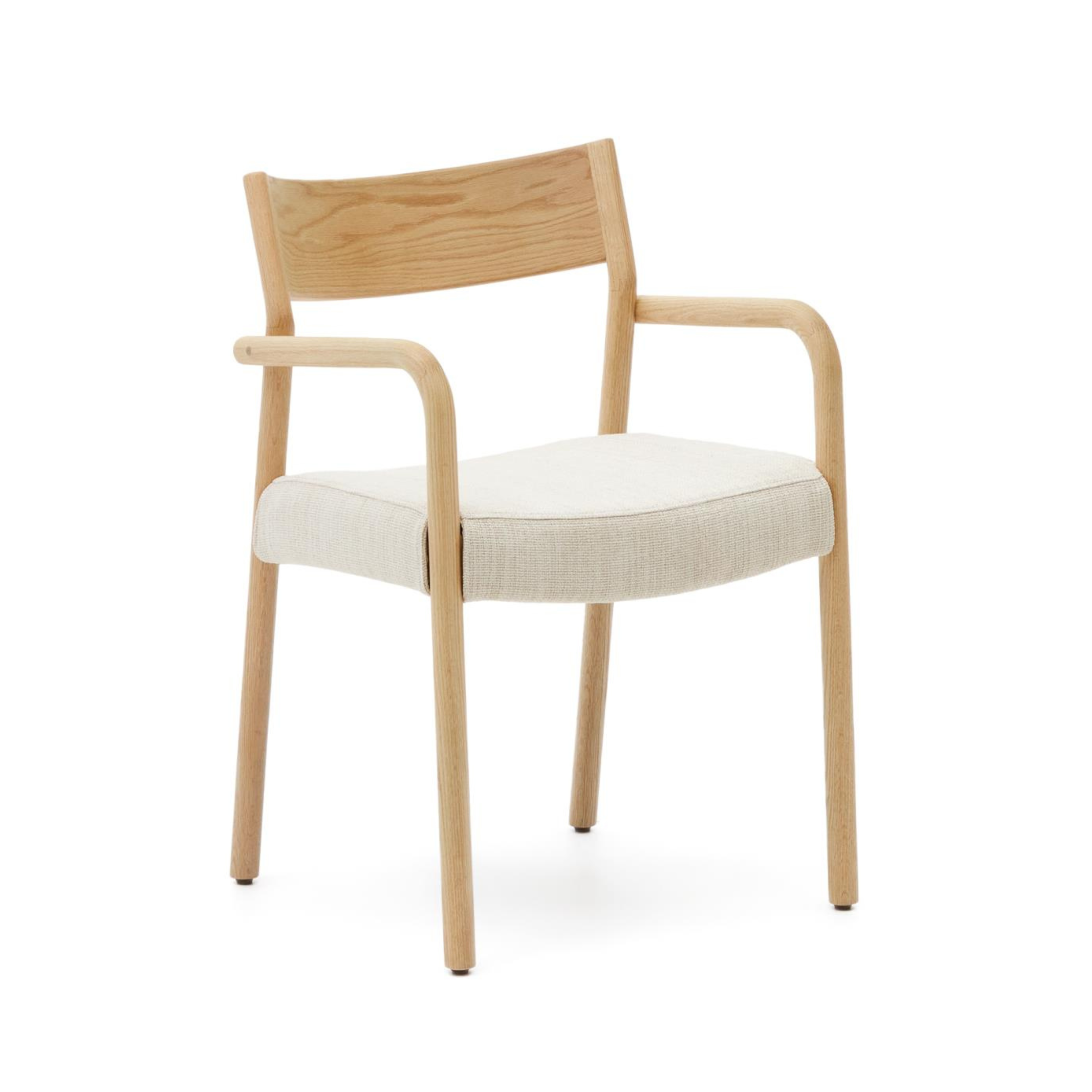 FALCONERA chair beige chenille with an oak base