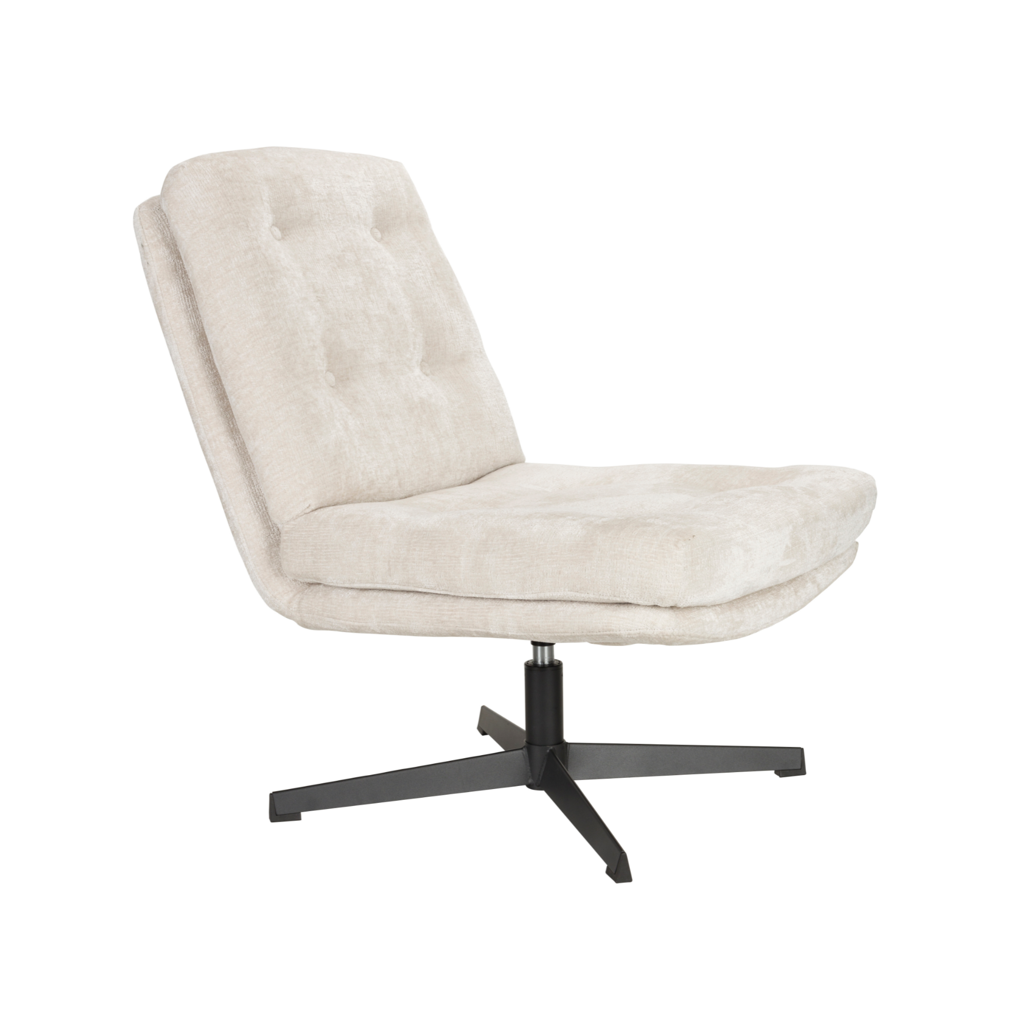 KAI Armchair white with black base
