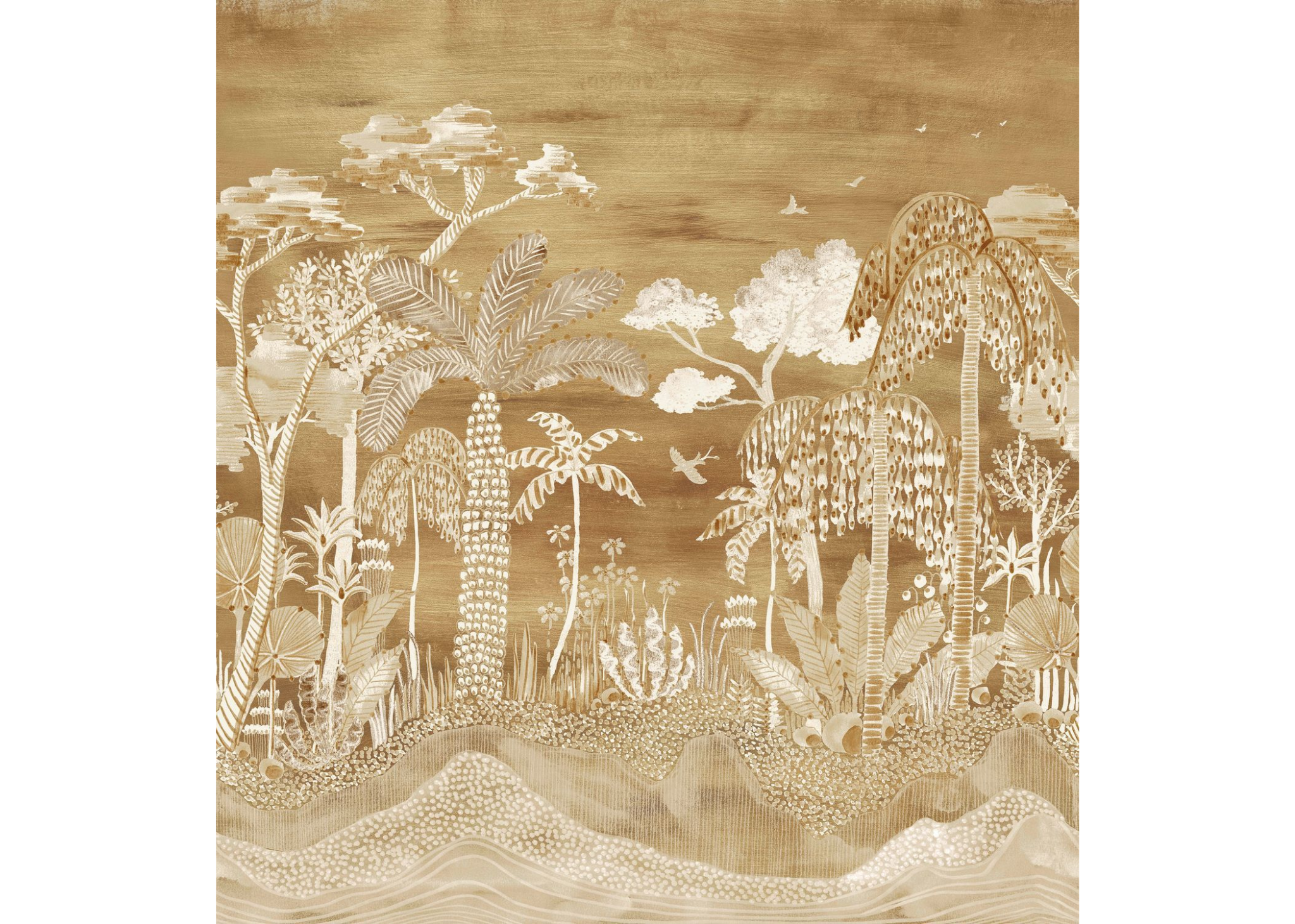 Mural with a tropical landscape NOSARA brown