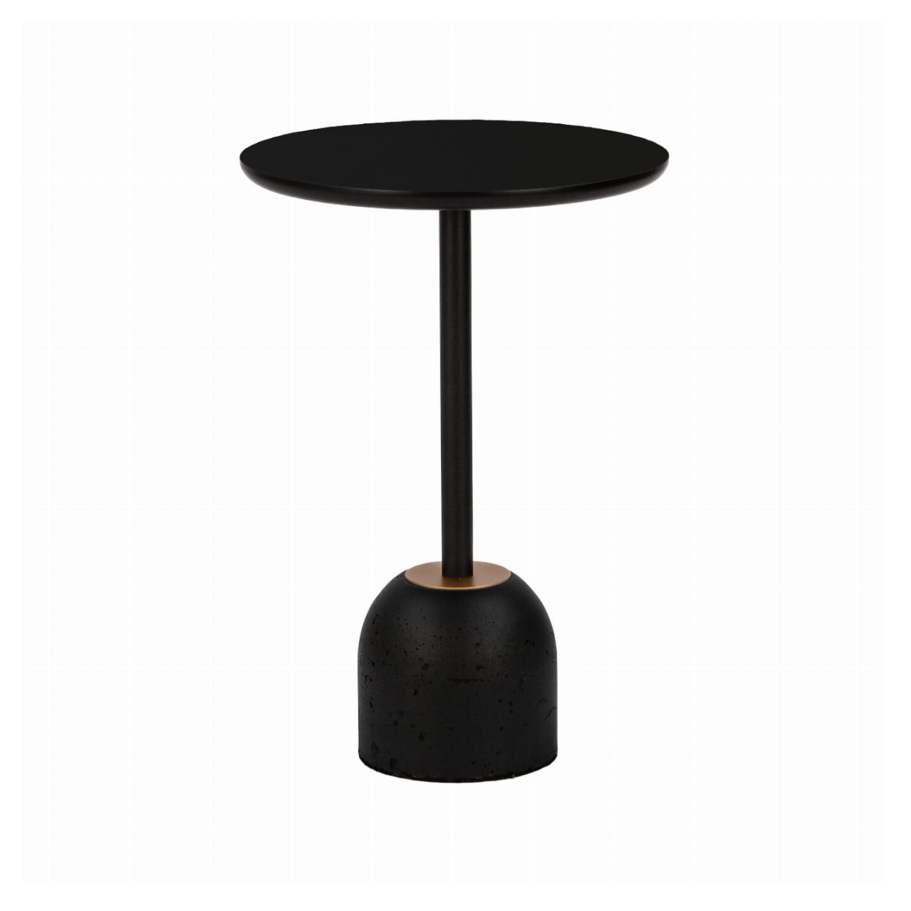 BET HPL black coffee table with concrete base