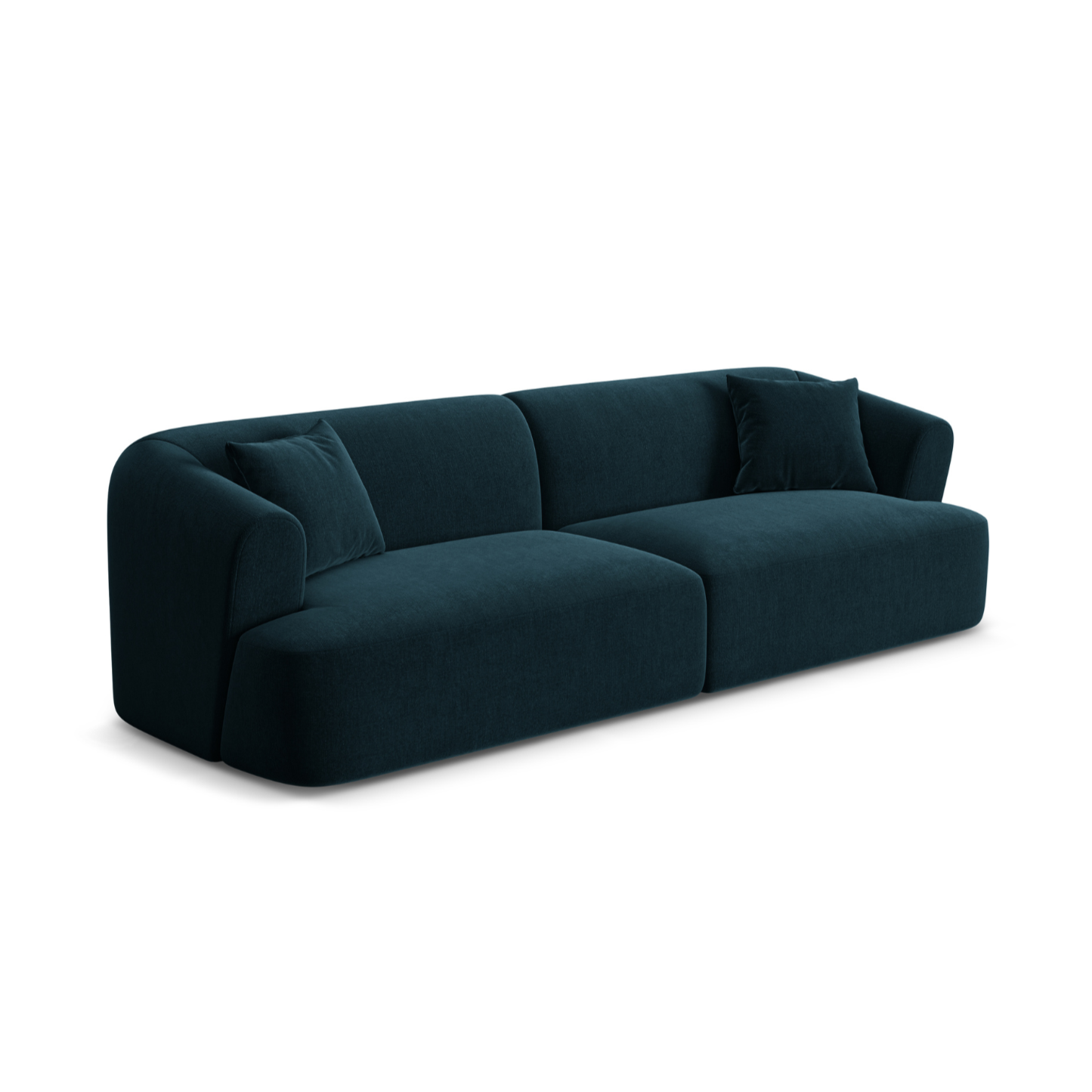 Sofa sametová 4-osobová CAMPI petrol