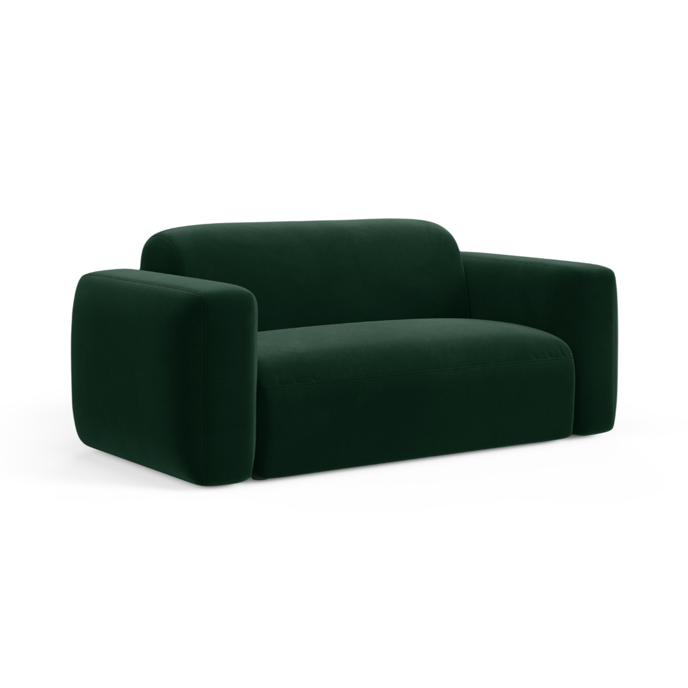 Sofa sametová 2-osobová STRINO lahvově zelená