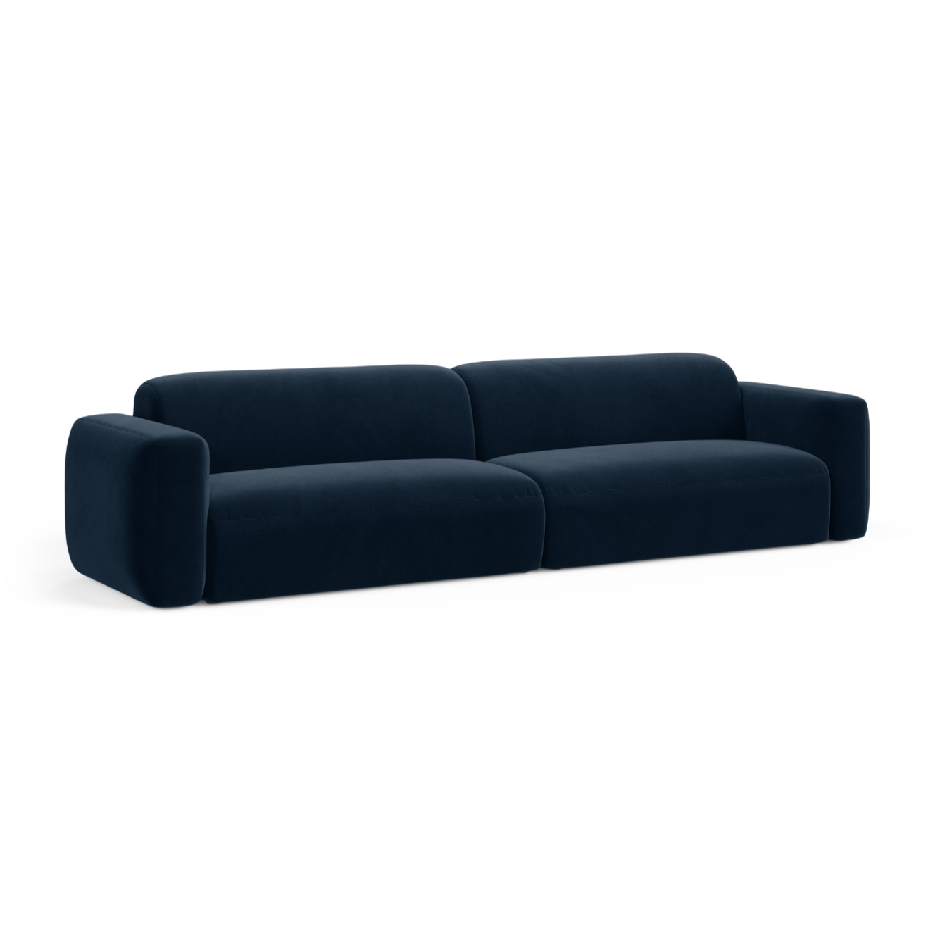 Sofa sametová 4-osobová STRINO granátová